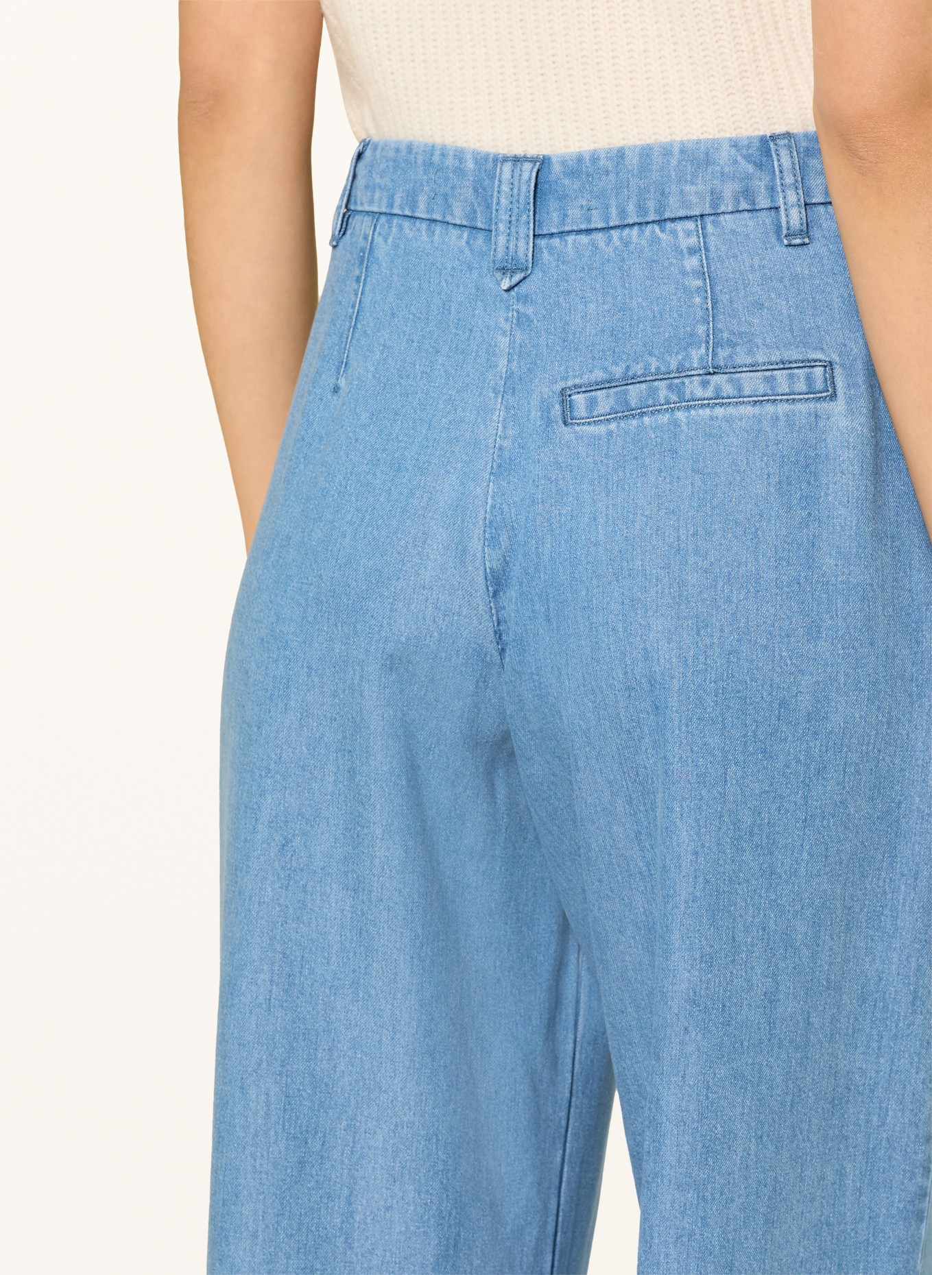 LANIUS Wide Leg Jeans: 577 Midblue denim