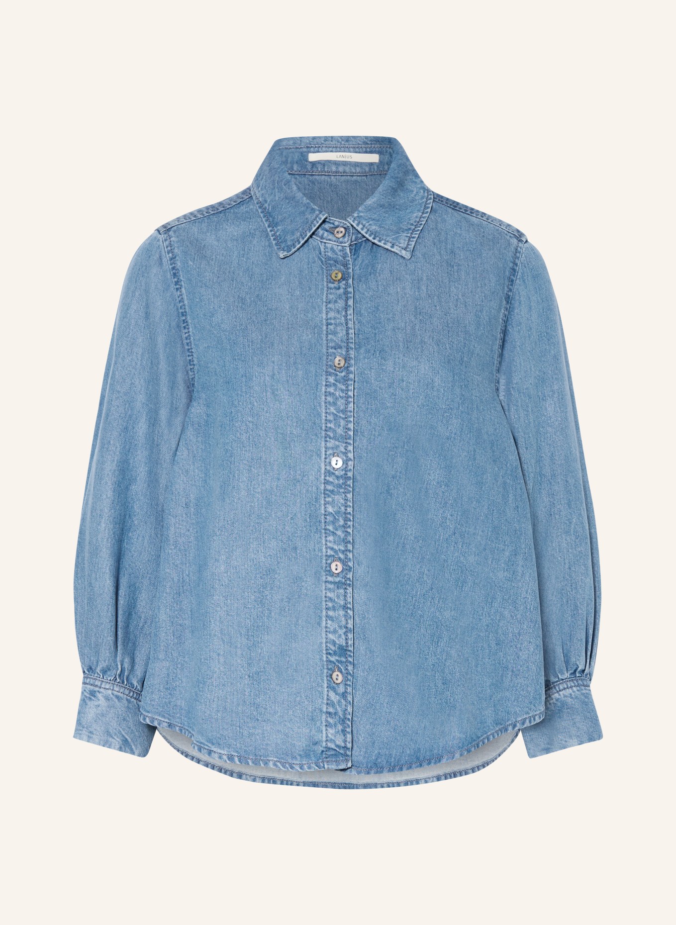 LANIUS Jeansbluse: BLAU