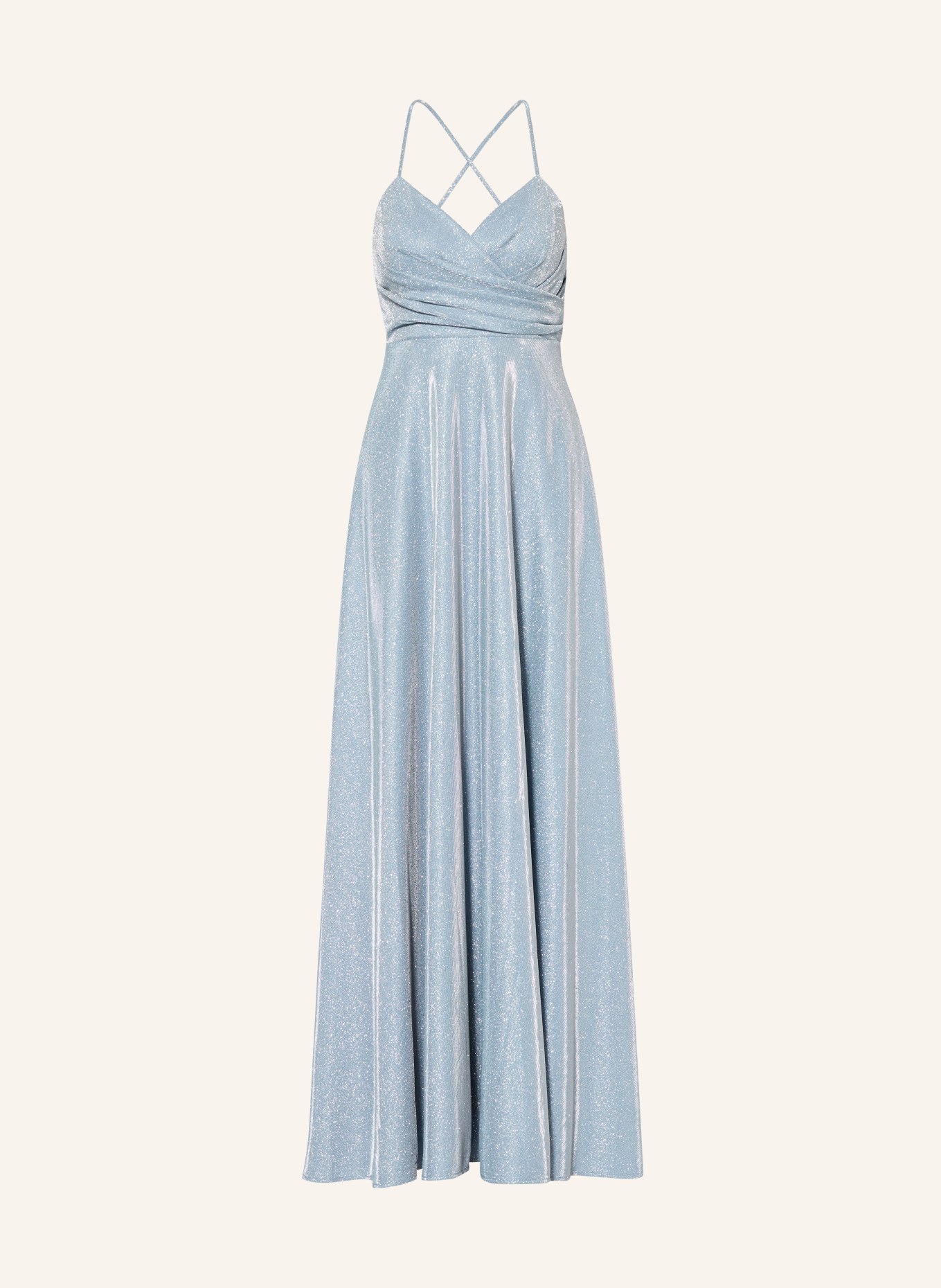 Hey Kyla Evening gown with glitter thread: LIGHT BLUE