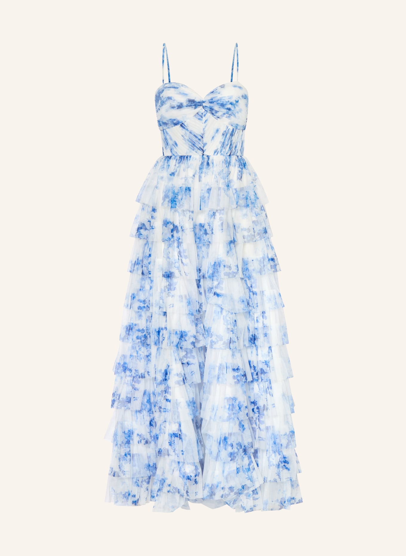 Hey Kyla Abendkleid mit Rüschen: BLAU / HELLBLAU / WEISS