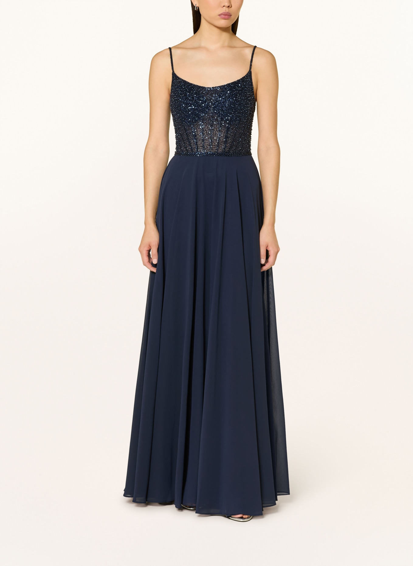 Hey Kyla Abendkleid mit Pailetten und Schmucksteinen: DUNKELBLAU