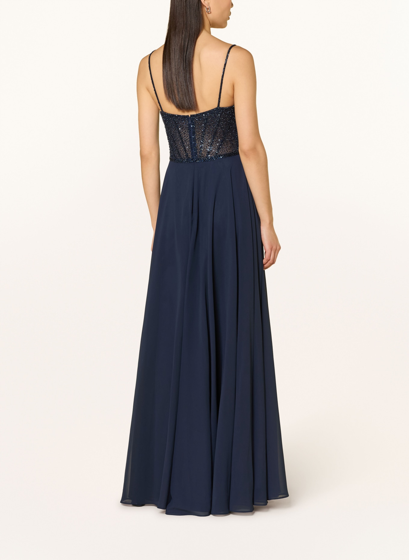 Hey Kyla Abendkleid mit Pailetten und Schmucksteinen: DUNKELBLAU