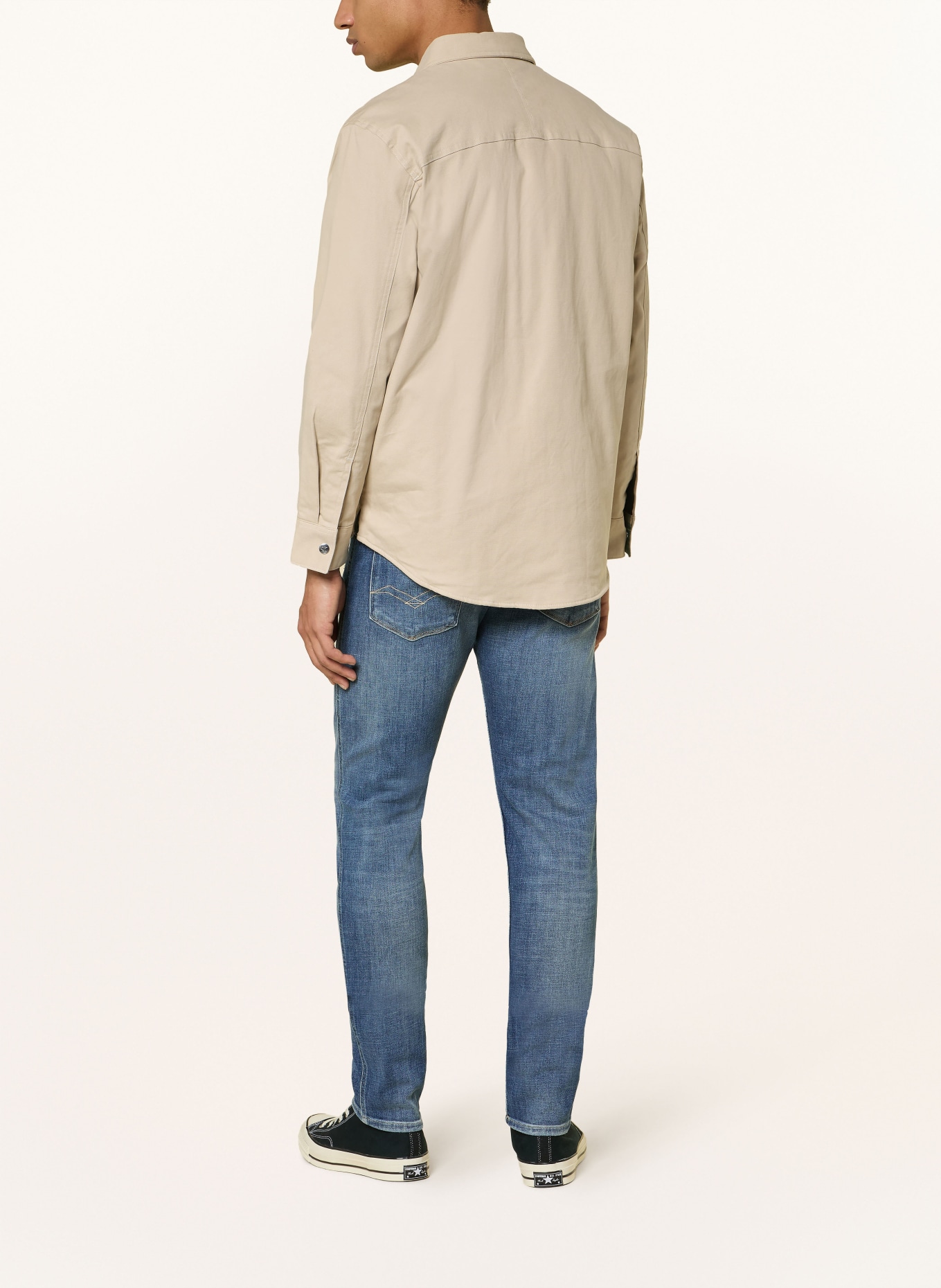 REPLAY Destroyed Jeans ANBASS Sllim Fit: 009 MEDIUM BLUE