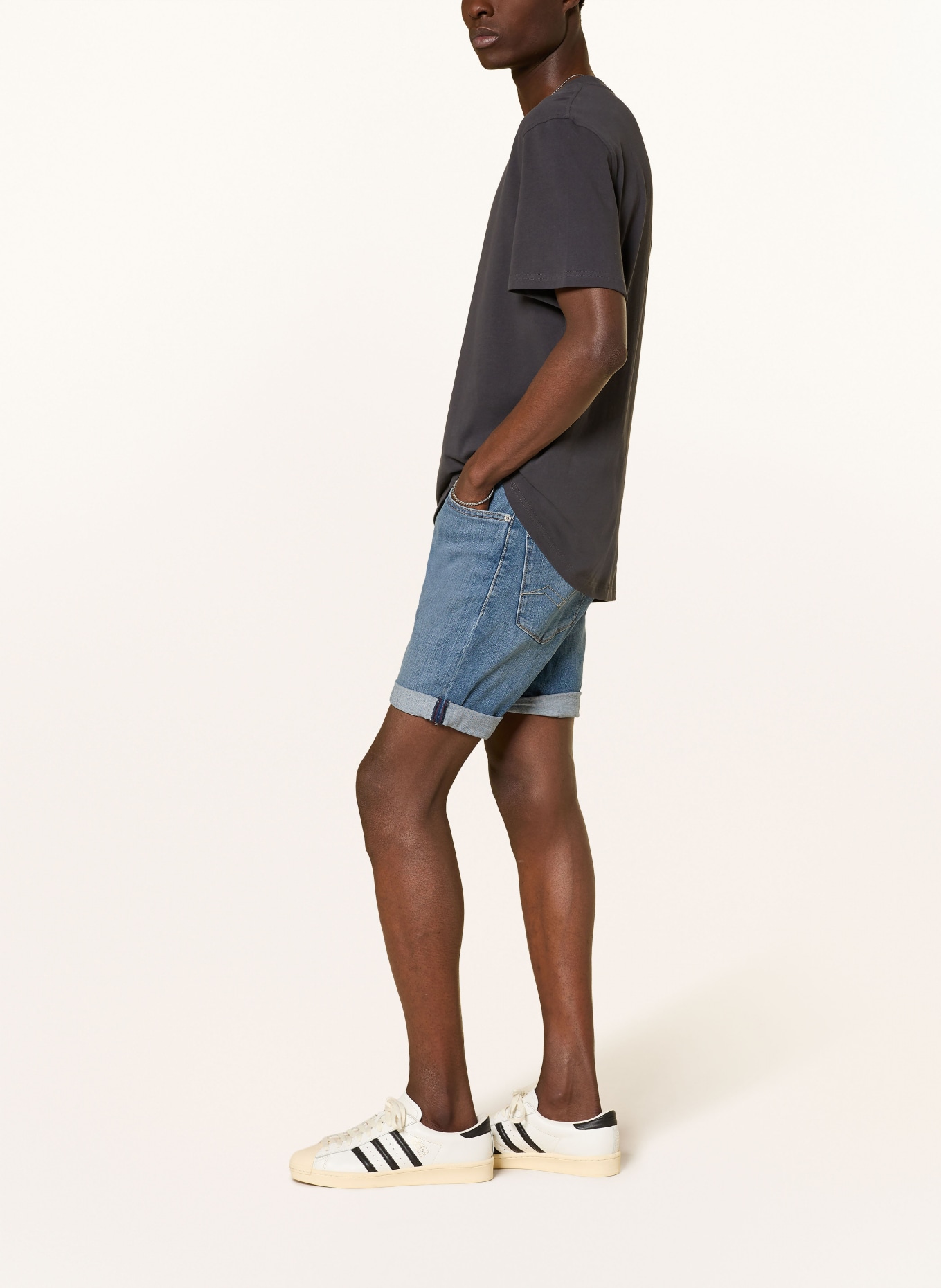 REPLAY short en jean: 009 MEDIUM BLUE