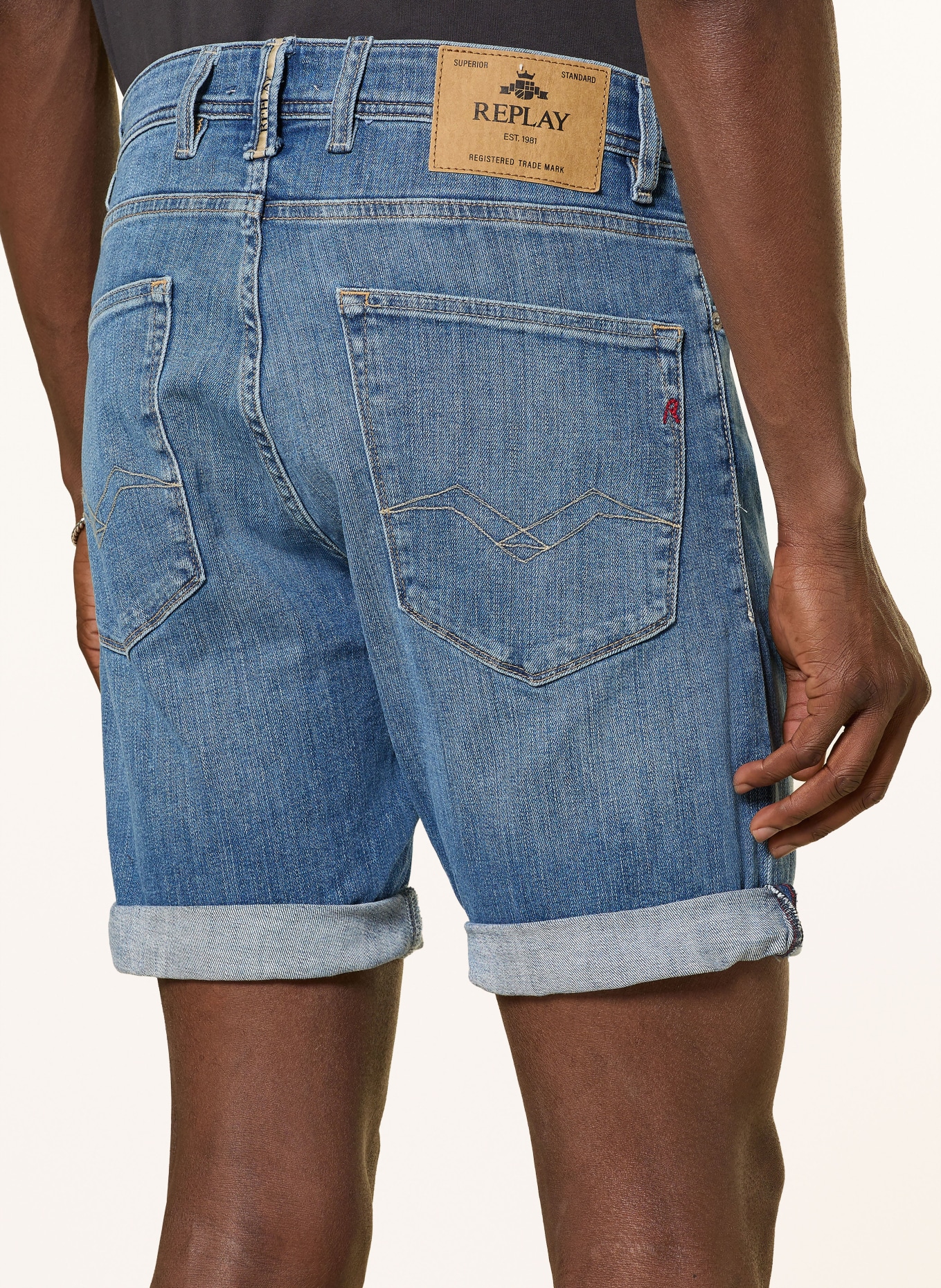 REPLAY short en jean: 009 MEDIUM BLUE