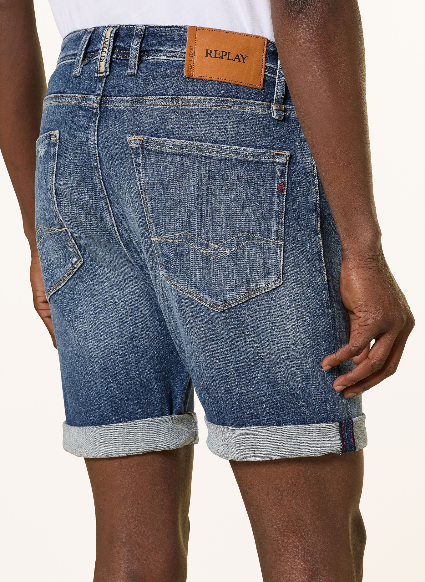 REPLAY short en jean: 009 MEDIUM BLUE