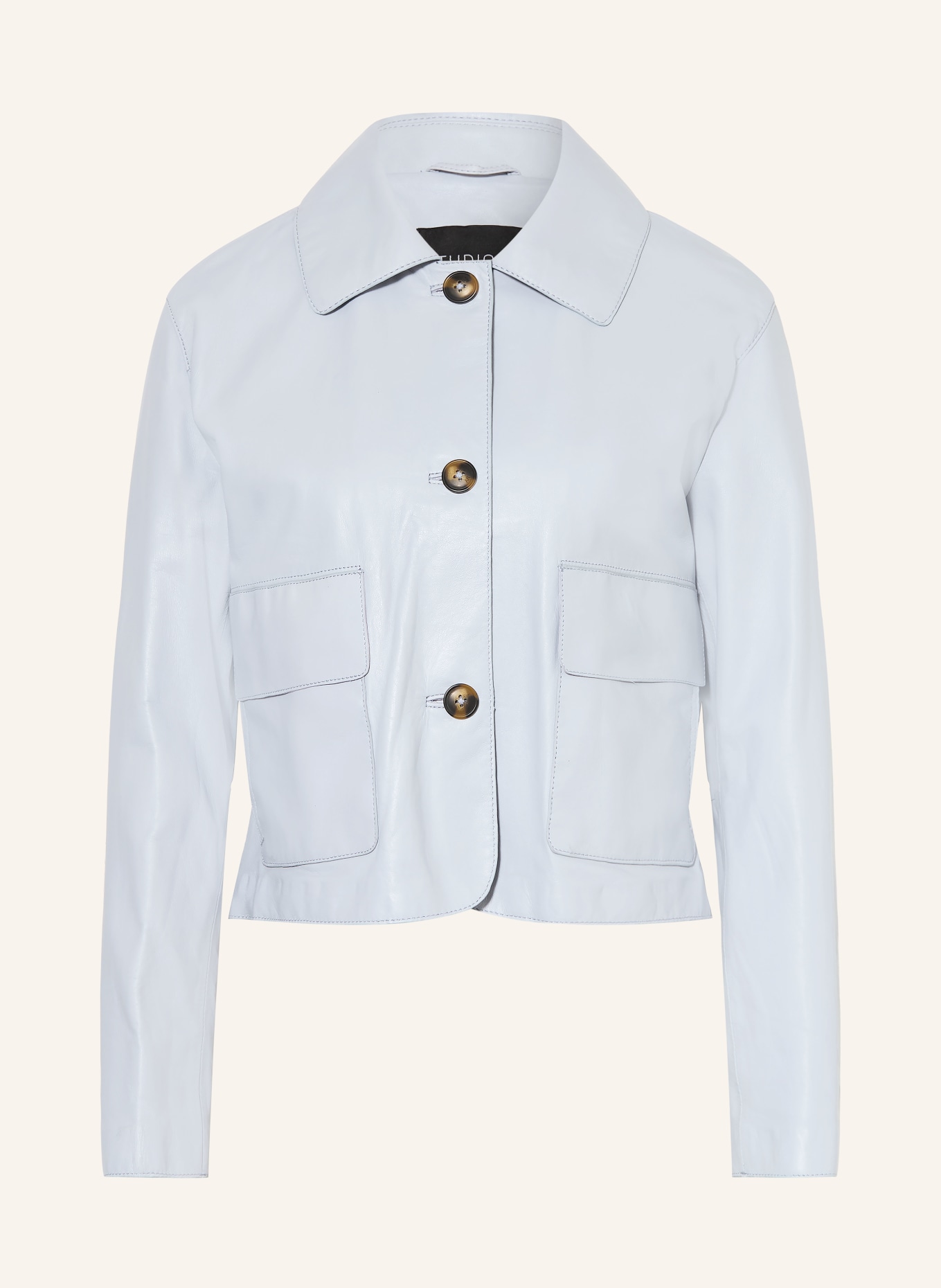 STUDIO AR Kožená bunda MARLEY: TMAVĚ MODRÁ