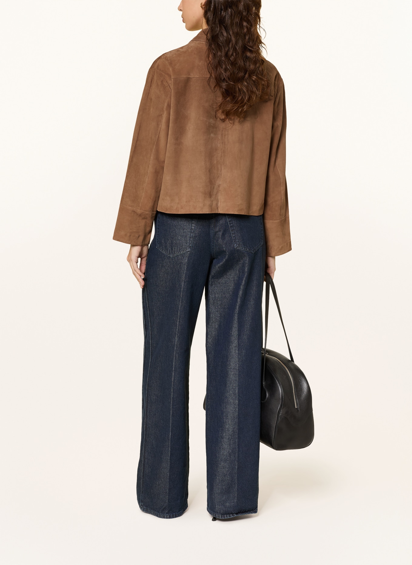 STUDIO AR ELAINE leather jacket: BROWN