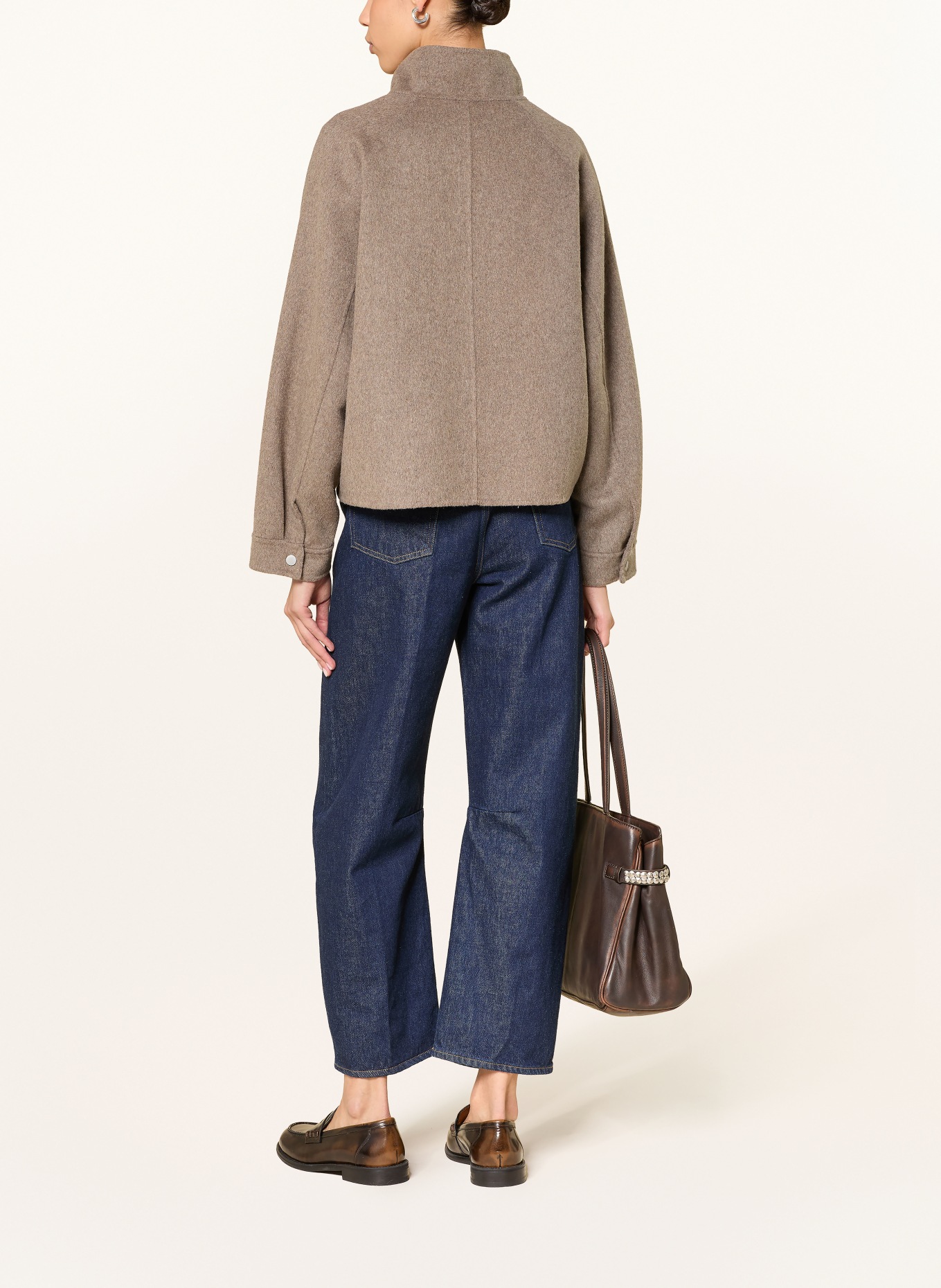 STUDIO AR CAILIN box jacket: BROWN