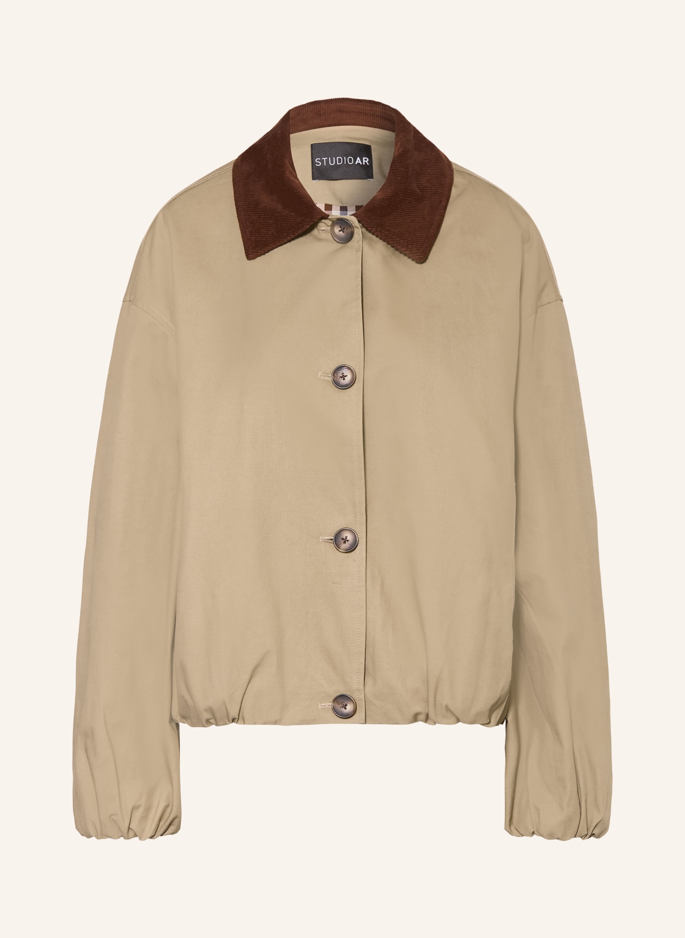 STUDIO AR Bunda CAMILA: BÉŽOVÁ / TMAVĚ HNĚDÁ