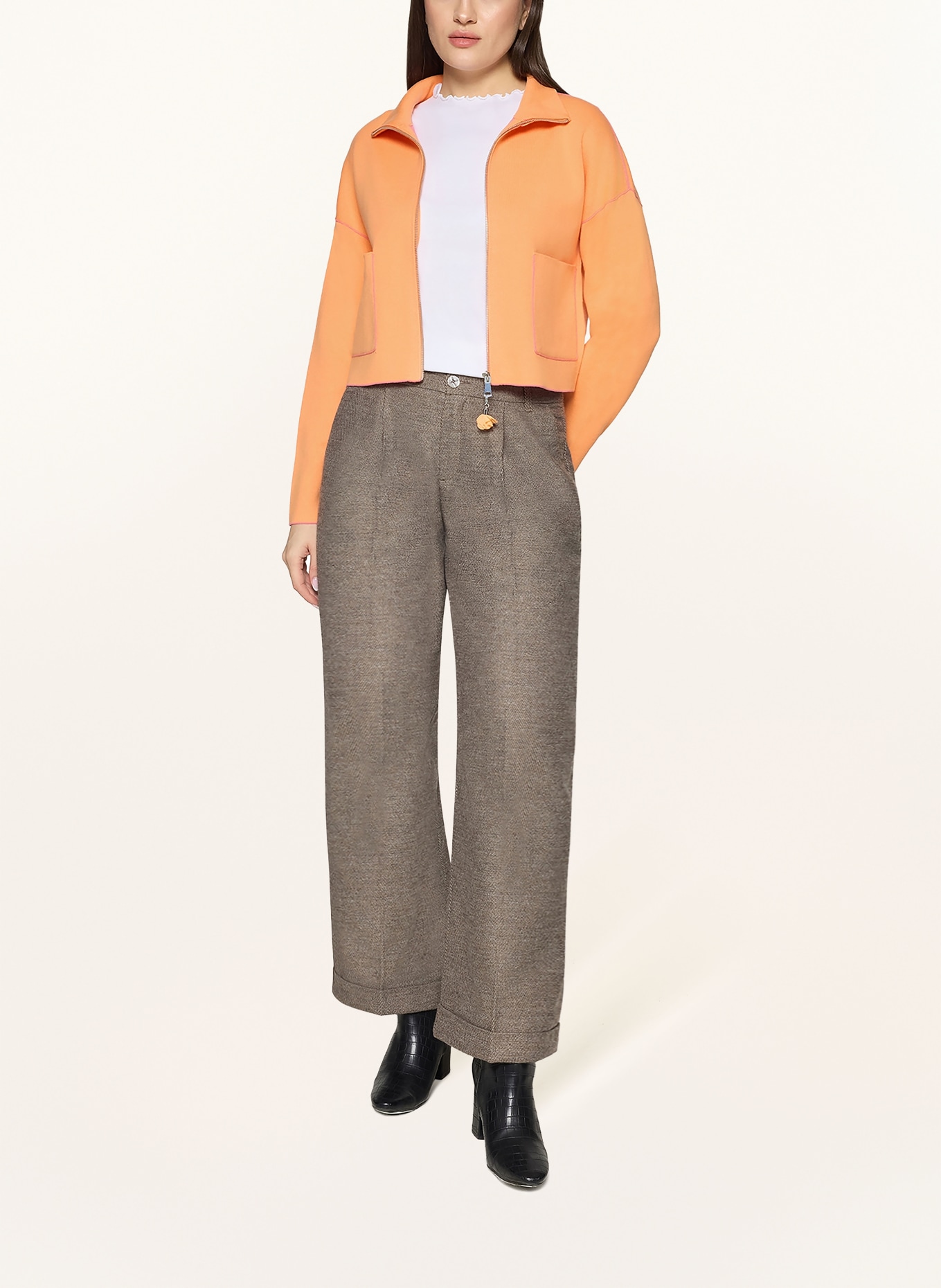 CARTOON cardigan: ORANGE / PINK