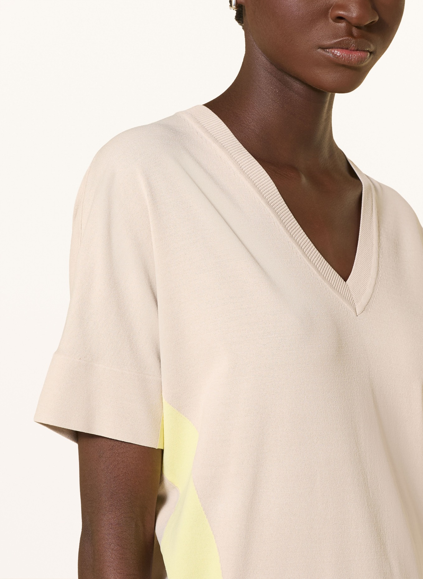 CATNOIR Strickshirt: BEIGE / HELLGELB
