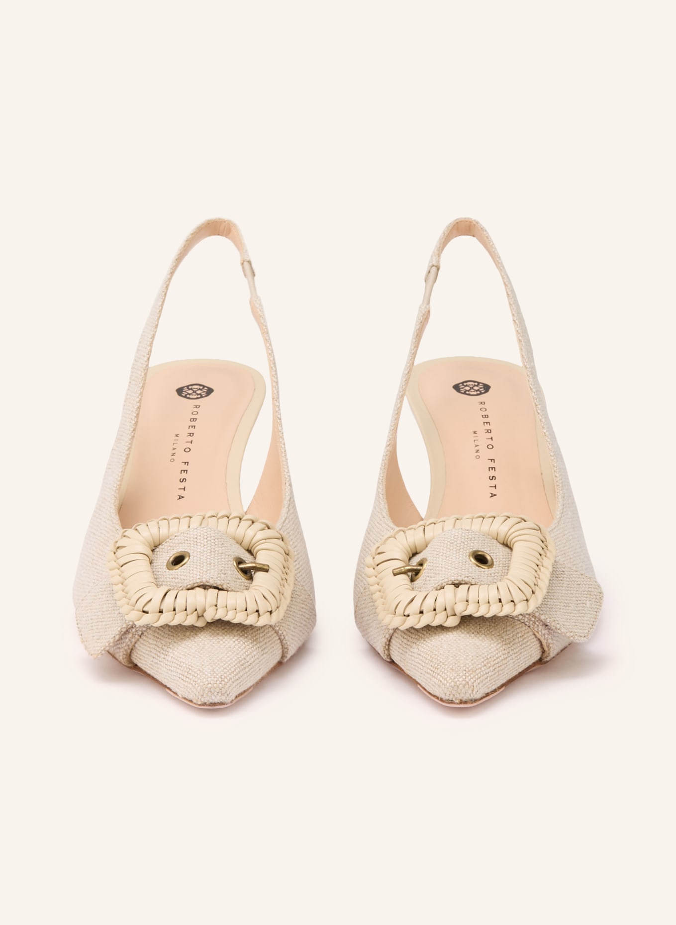 ROBERTO FESTA VEGA slingback pumps: BEIGE
