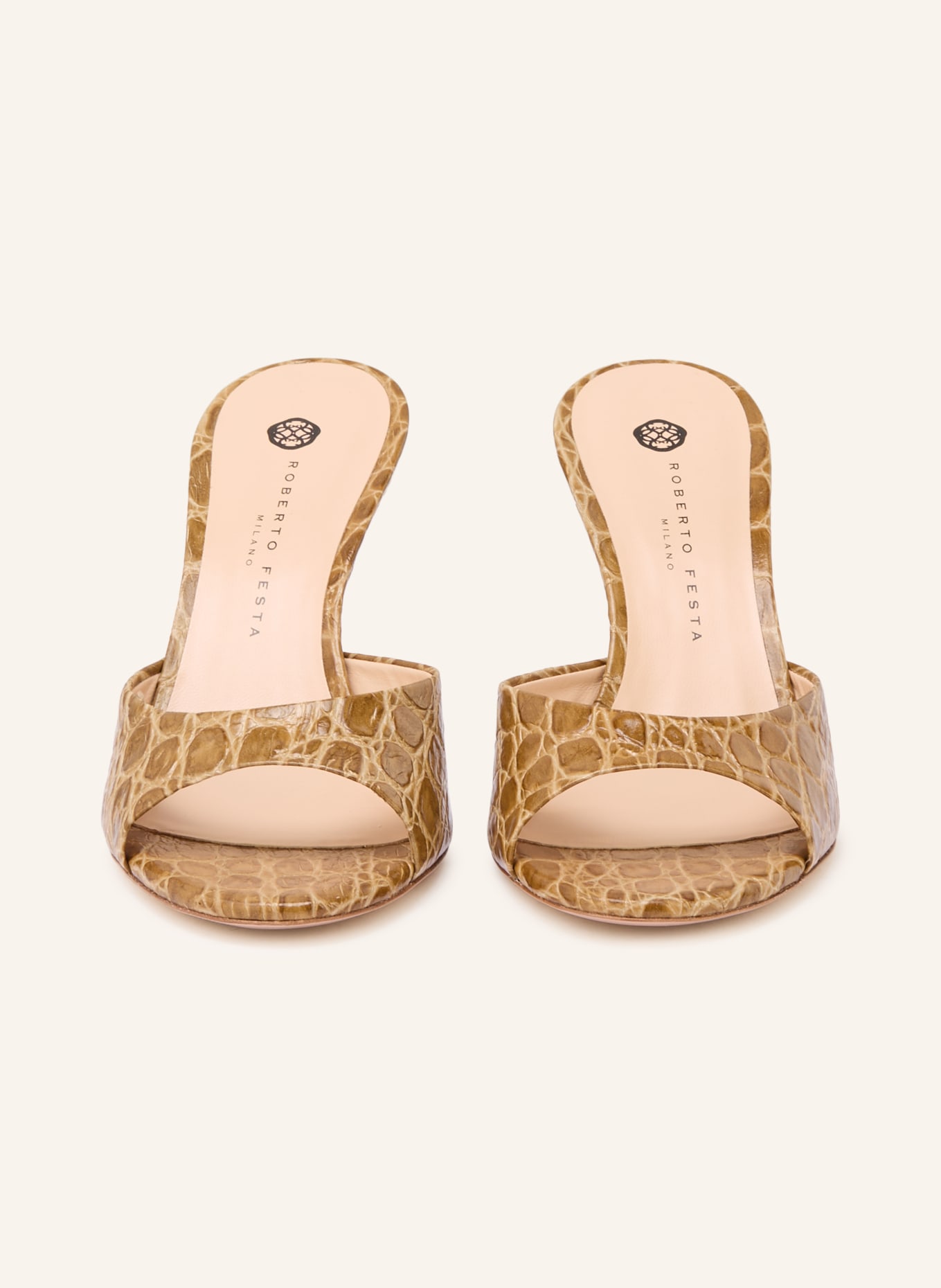 ROBERTO FESTA Mules BOA: BROWN / CAMEL