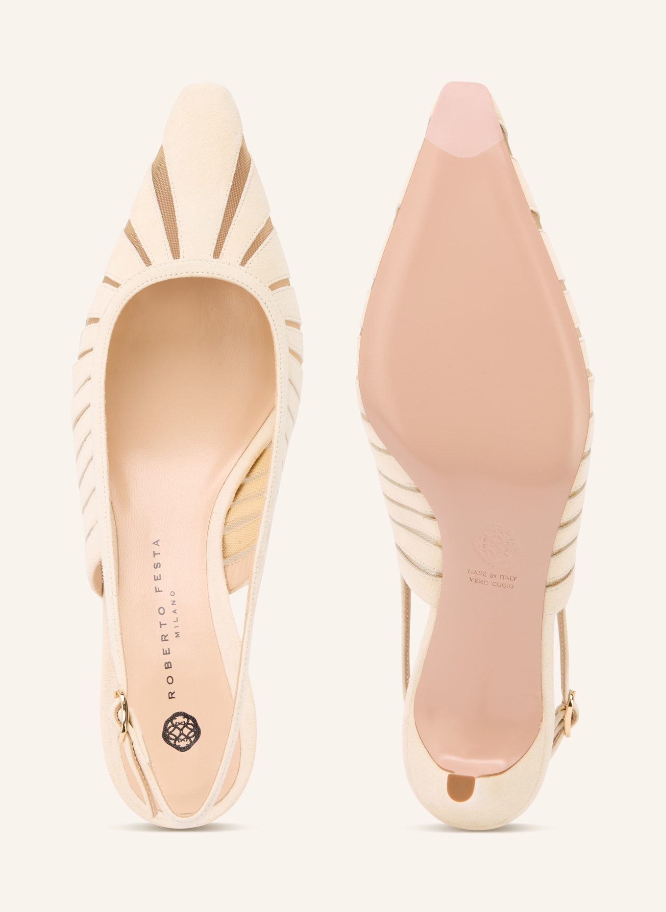 ROBERTO FESTA Slingpumps FENICE: CREME