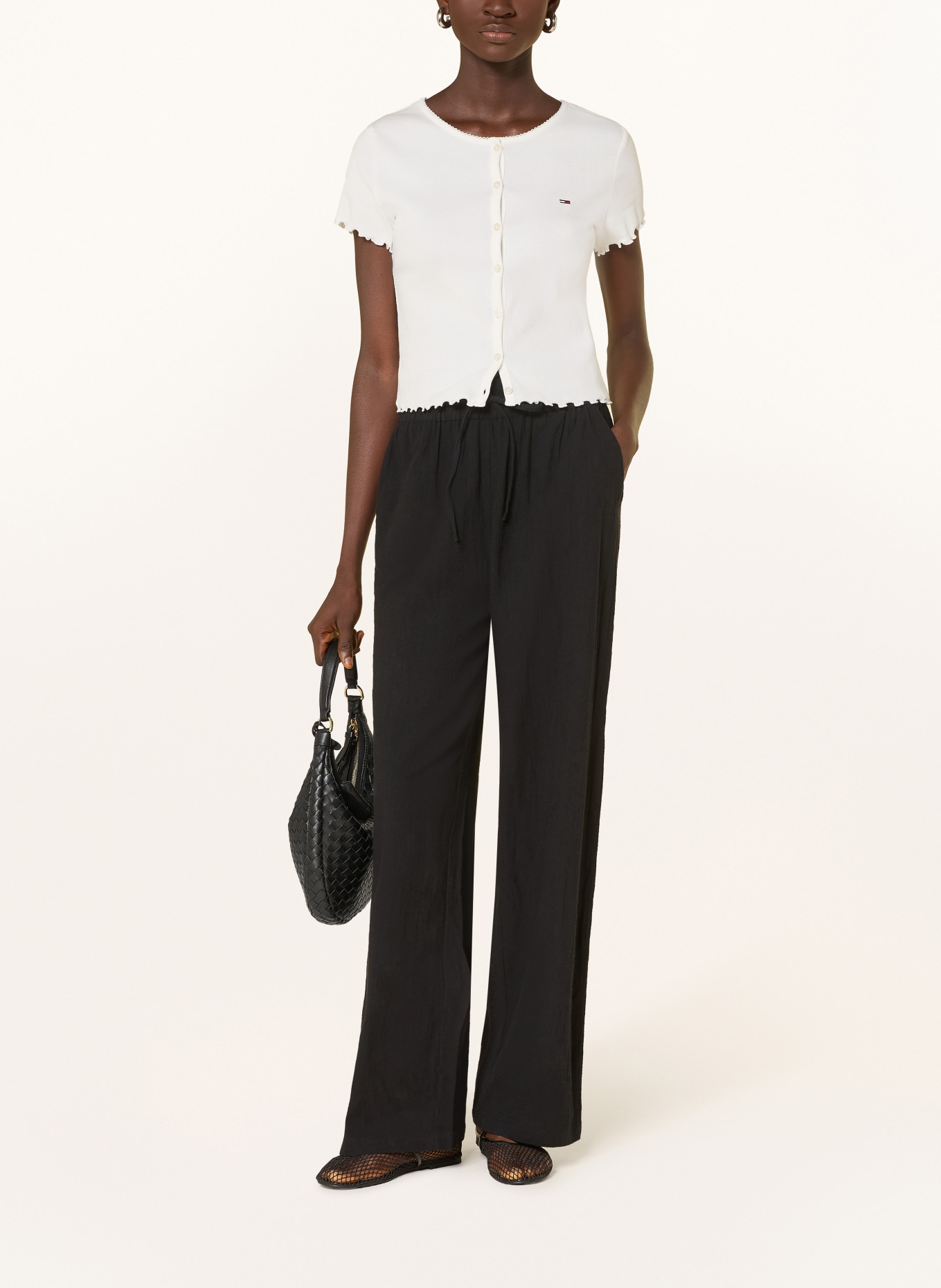 ONLY Marlenehose: SCHWARZ