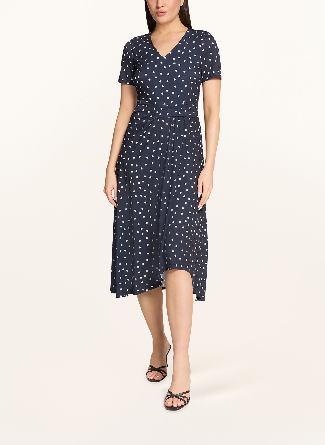 Vera Mont Jerseykleid: DUNKELBLAU / WEISS