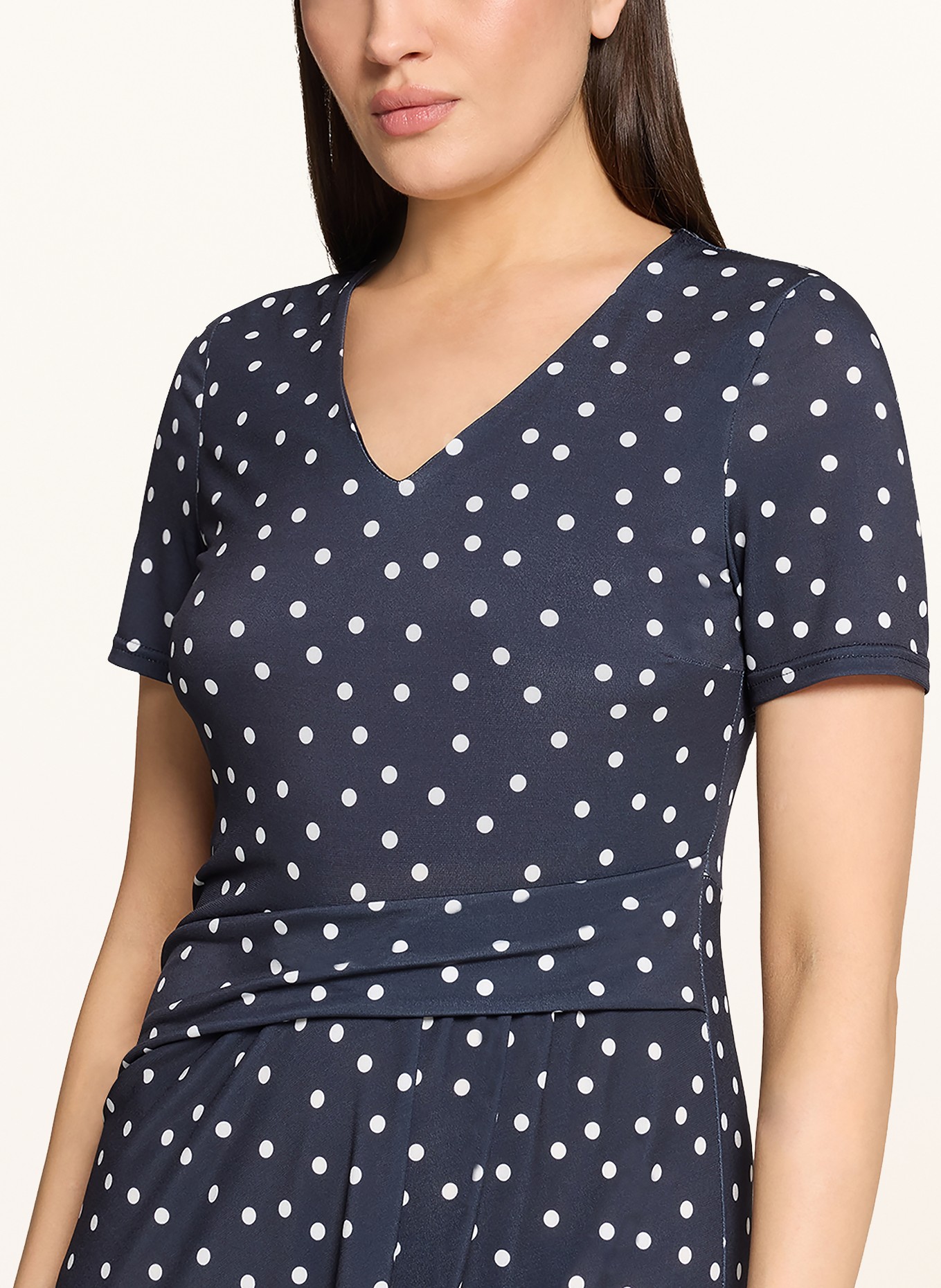 Vera Mont Jerseykleid: DUNKELBLAU / WEISS