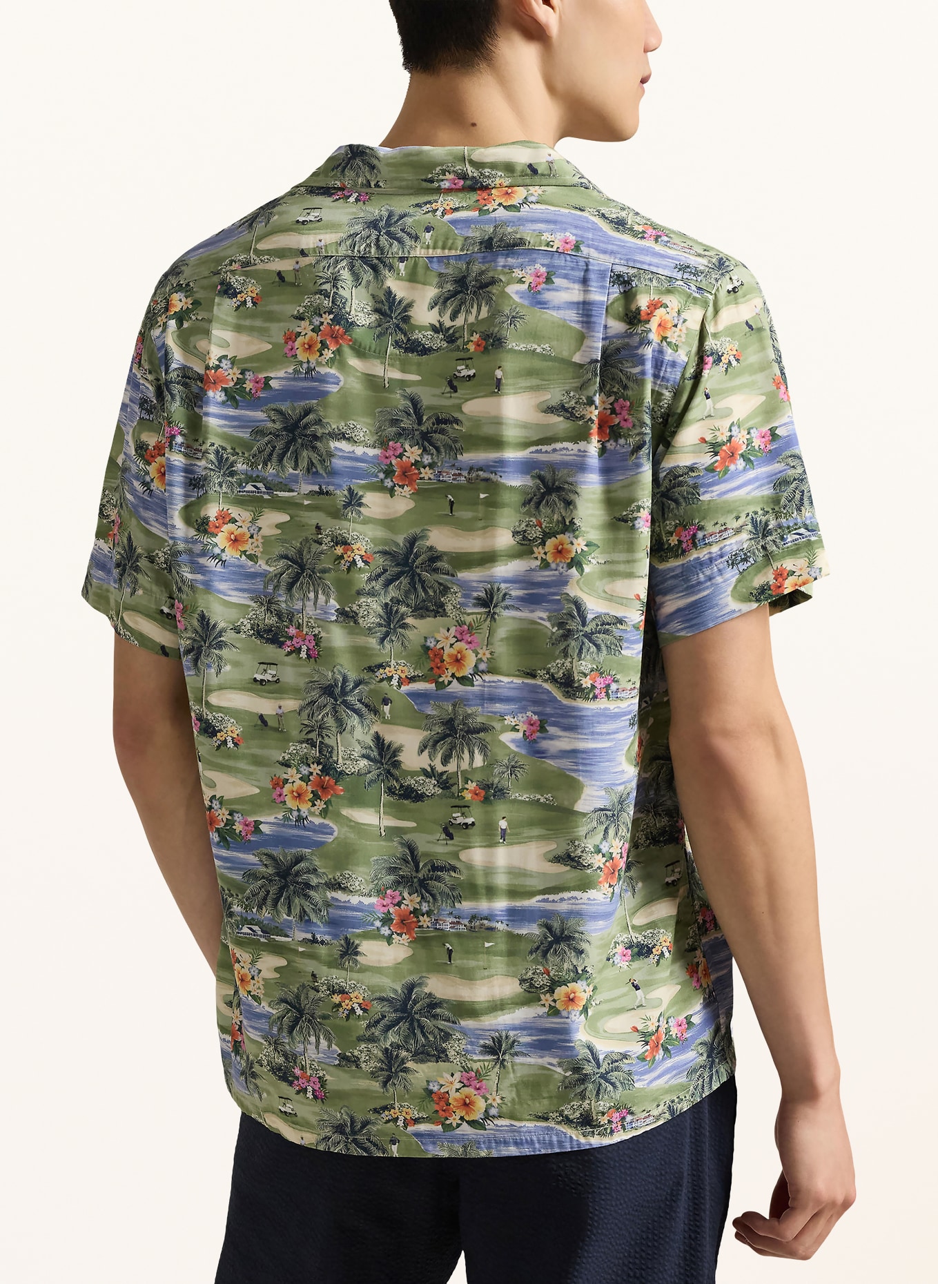 RLX RALPH LAUREN Resort shirt, regular fit: GREEN / ORANGE / BLUE