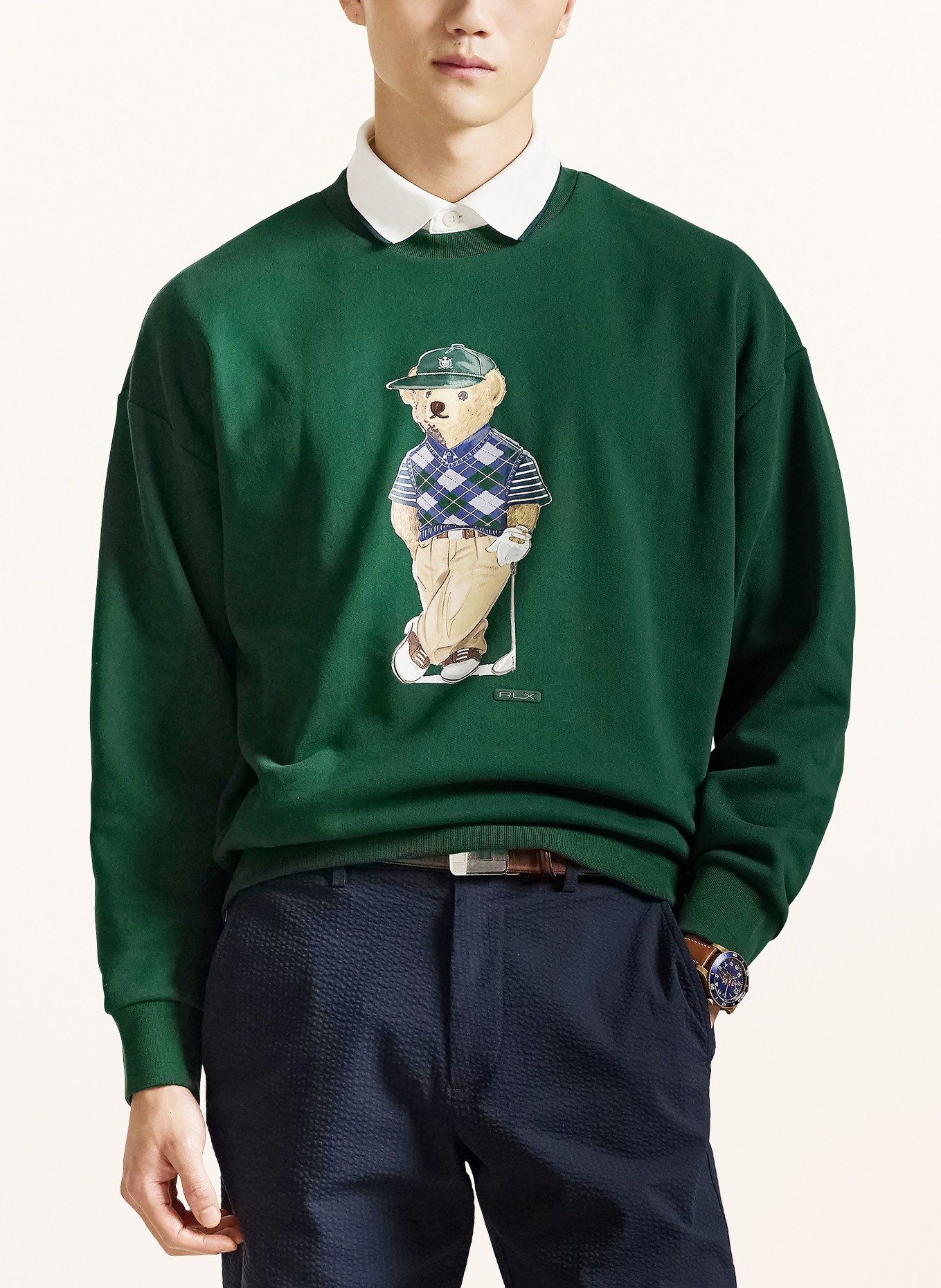 RLX RALPH LAUREN sweatshirt: DARK GREEN