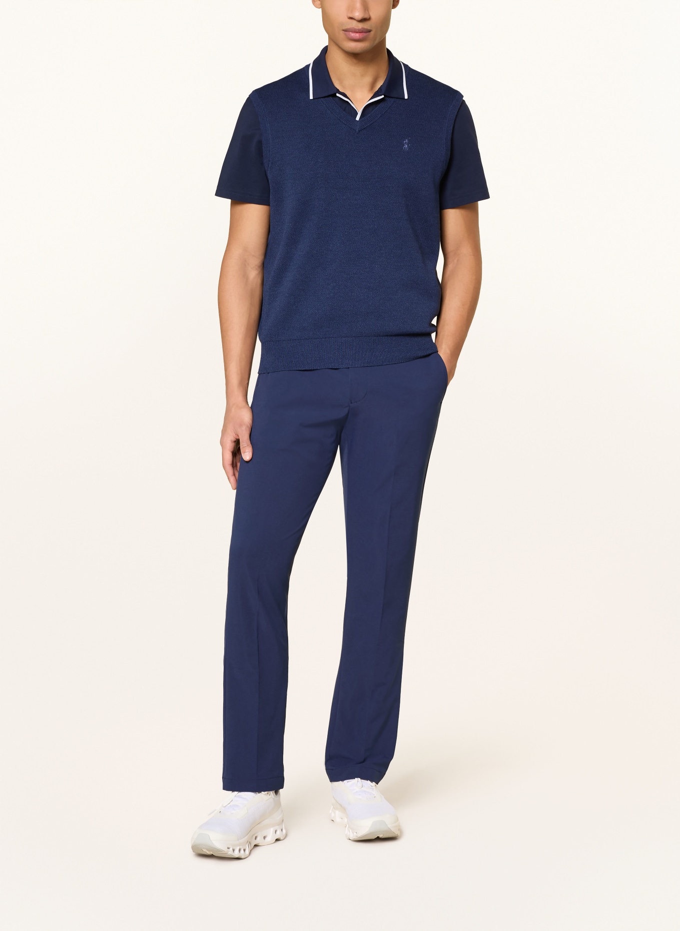 RLX RALPH LAUREN sleeveless sweater: DARK BLUE