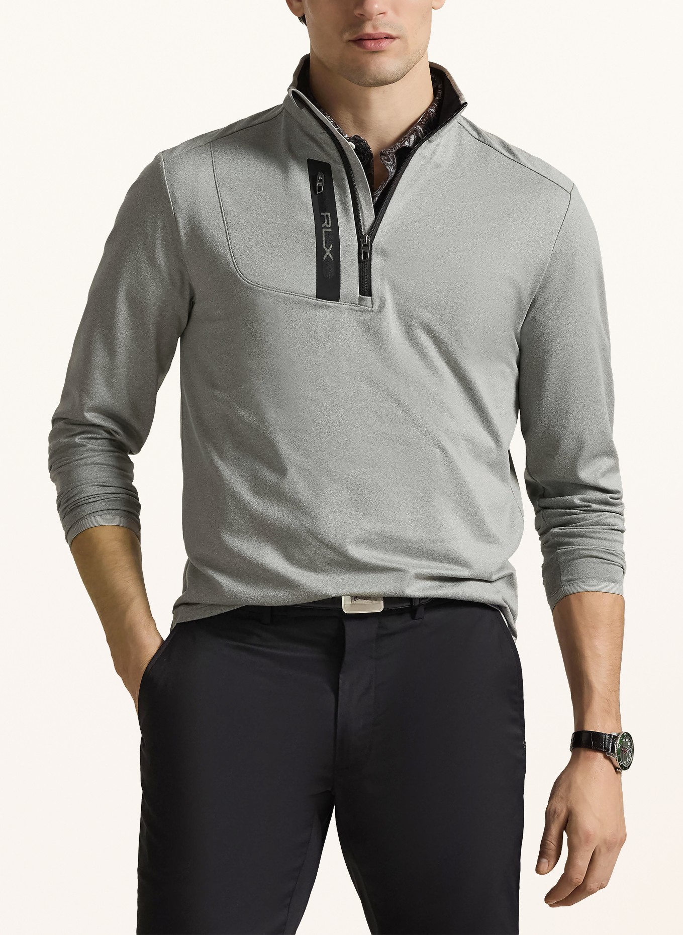 RLX RALPH LAUREN T-shirt fonctionnel: GRIS / NOIR