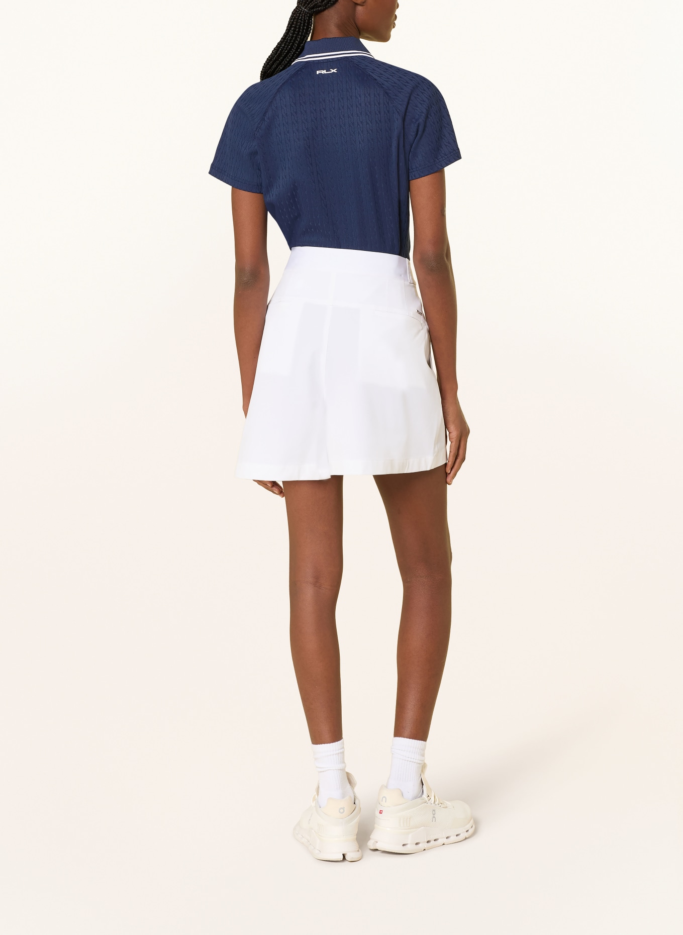 RLX RALPH LAUREN Funktions-Poloshirt: DUNKELBLAU / WEISS