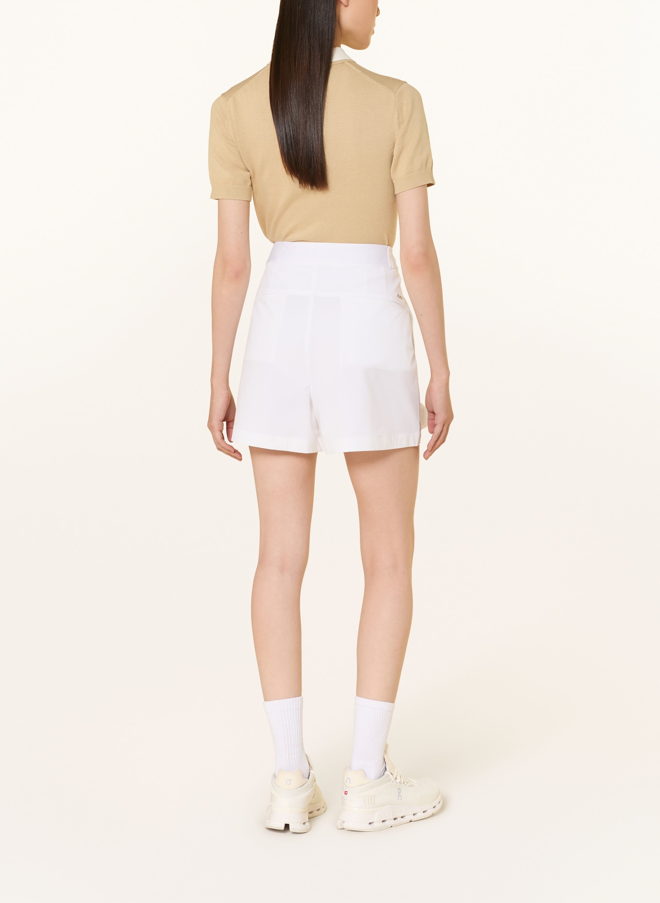 RLX RALPH LAUREN Funkční polokošile: SVĚTLE HNĚDÁ / BÍLÁ