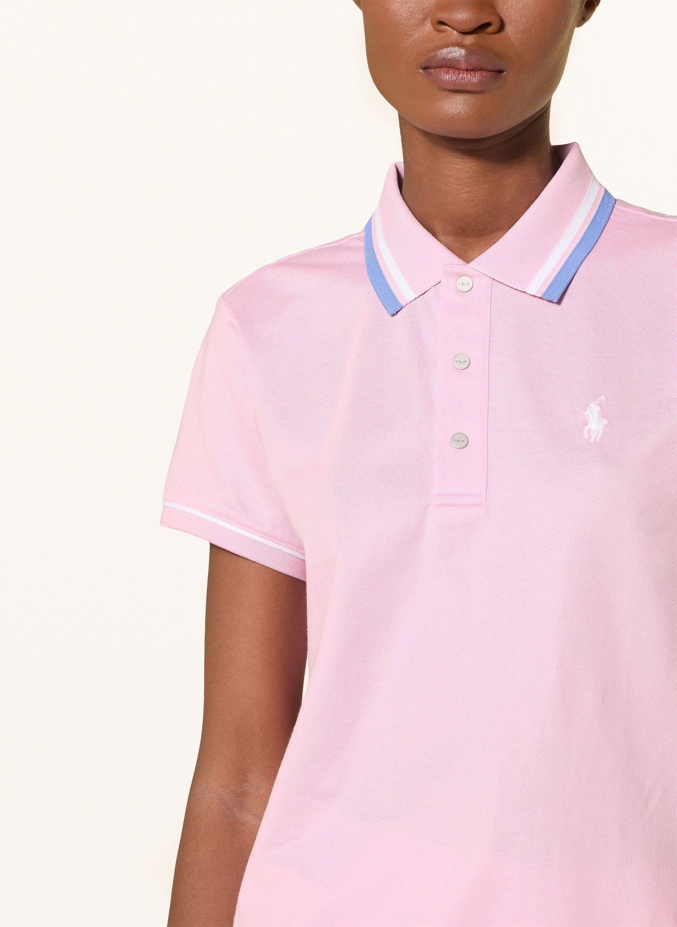 RLX RALPH LAUREN Funkční polokošile: RŮŽOVÁ / MODRÁ / BÍLÁ