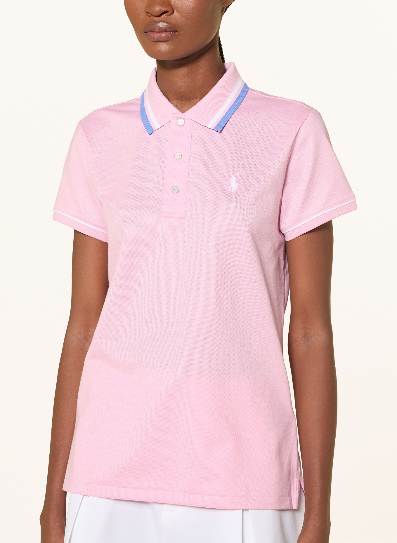 RLX RALPH LAUREN Funkční polokošile: RŮŽOVÁ / MODRÁ / BÍLÁ