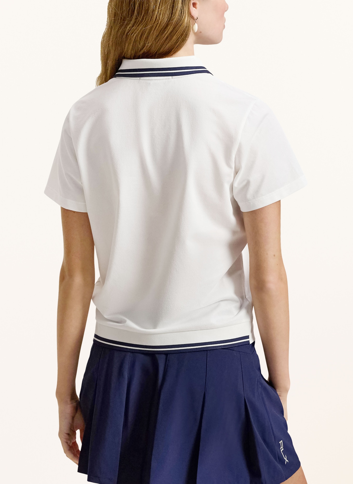 RLX RALPH LAUREN Piqué polokošile: BÍLÁ