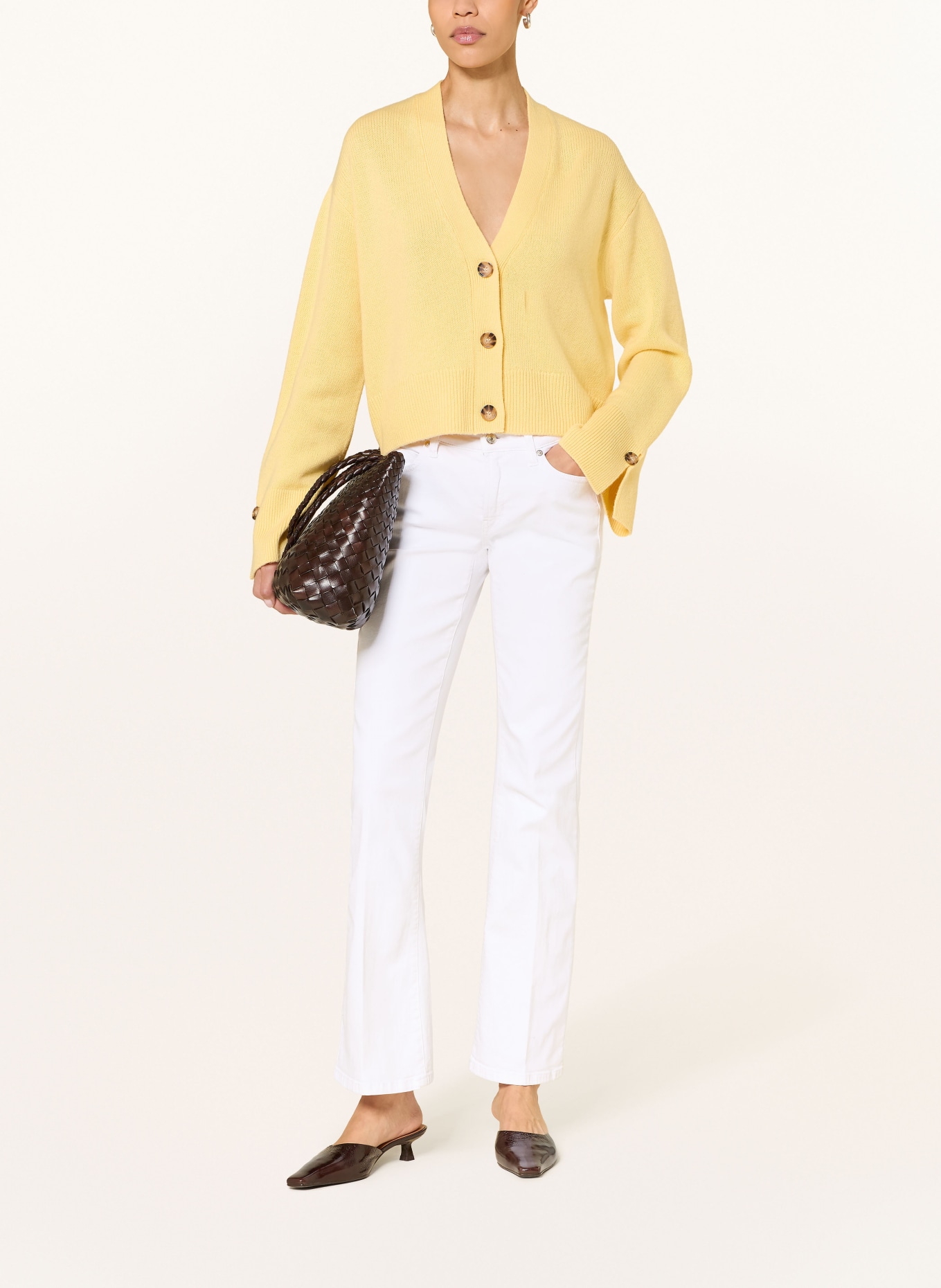 CAMBIO Dżinsy z rozszerzanymi nogawkami PARIS: 5113 pure white stone