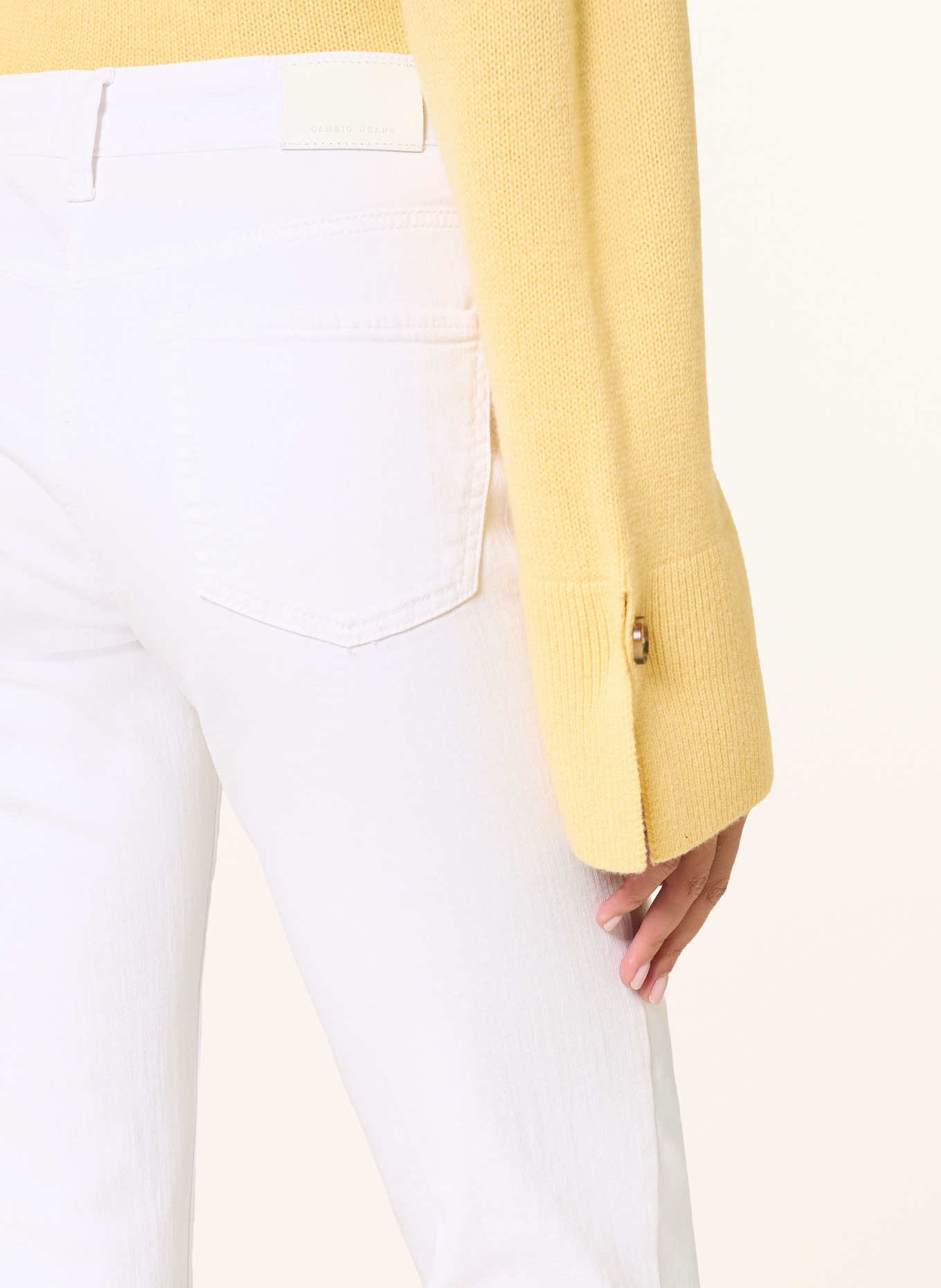 CAMBIO Dżinsy z rozszerzanymi nogawkami PARIS: 5113 pure white stone