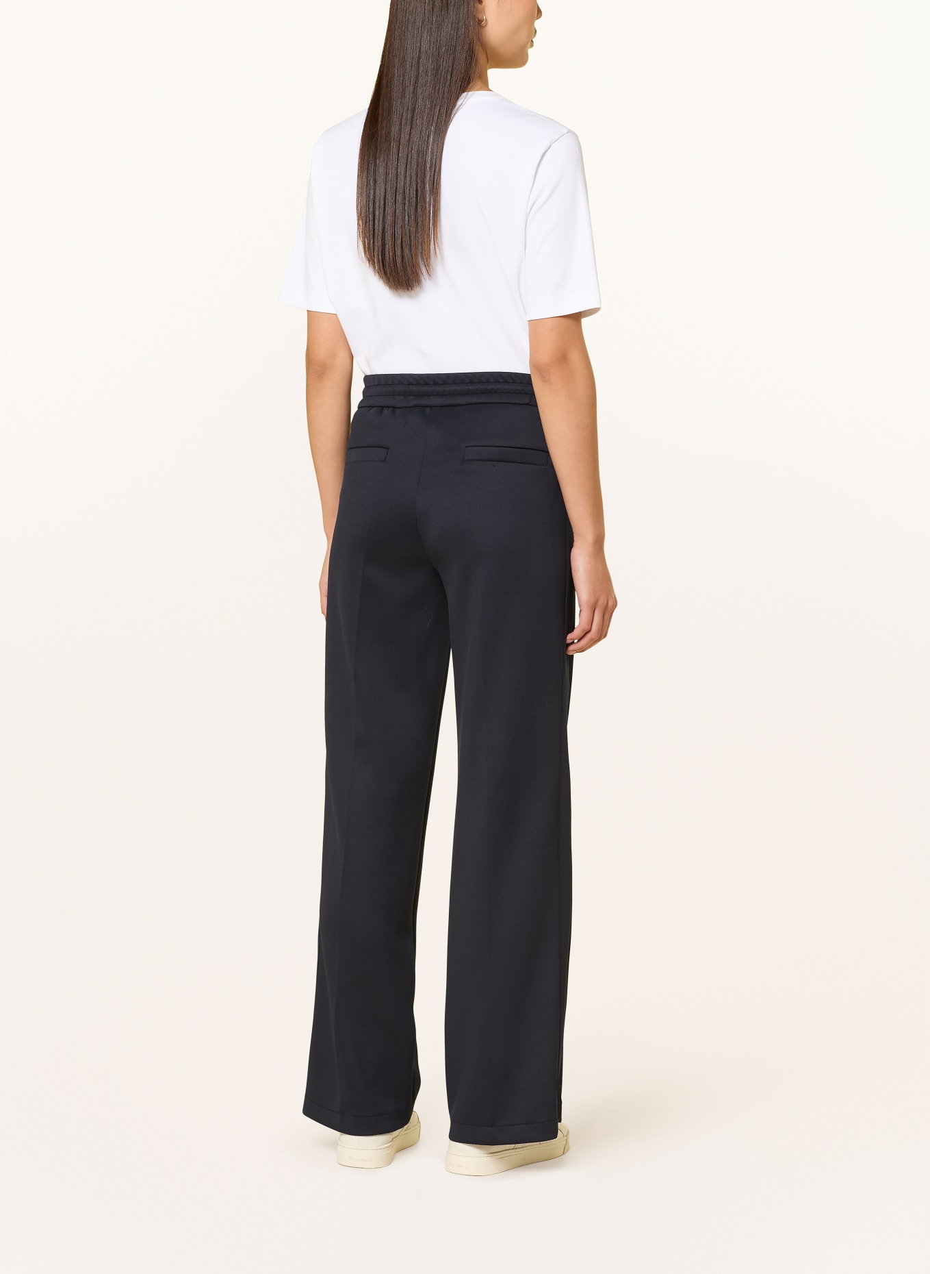 CAMBIO AMELIA jogger style trousers: DARK BLUE / DARK RED