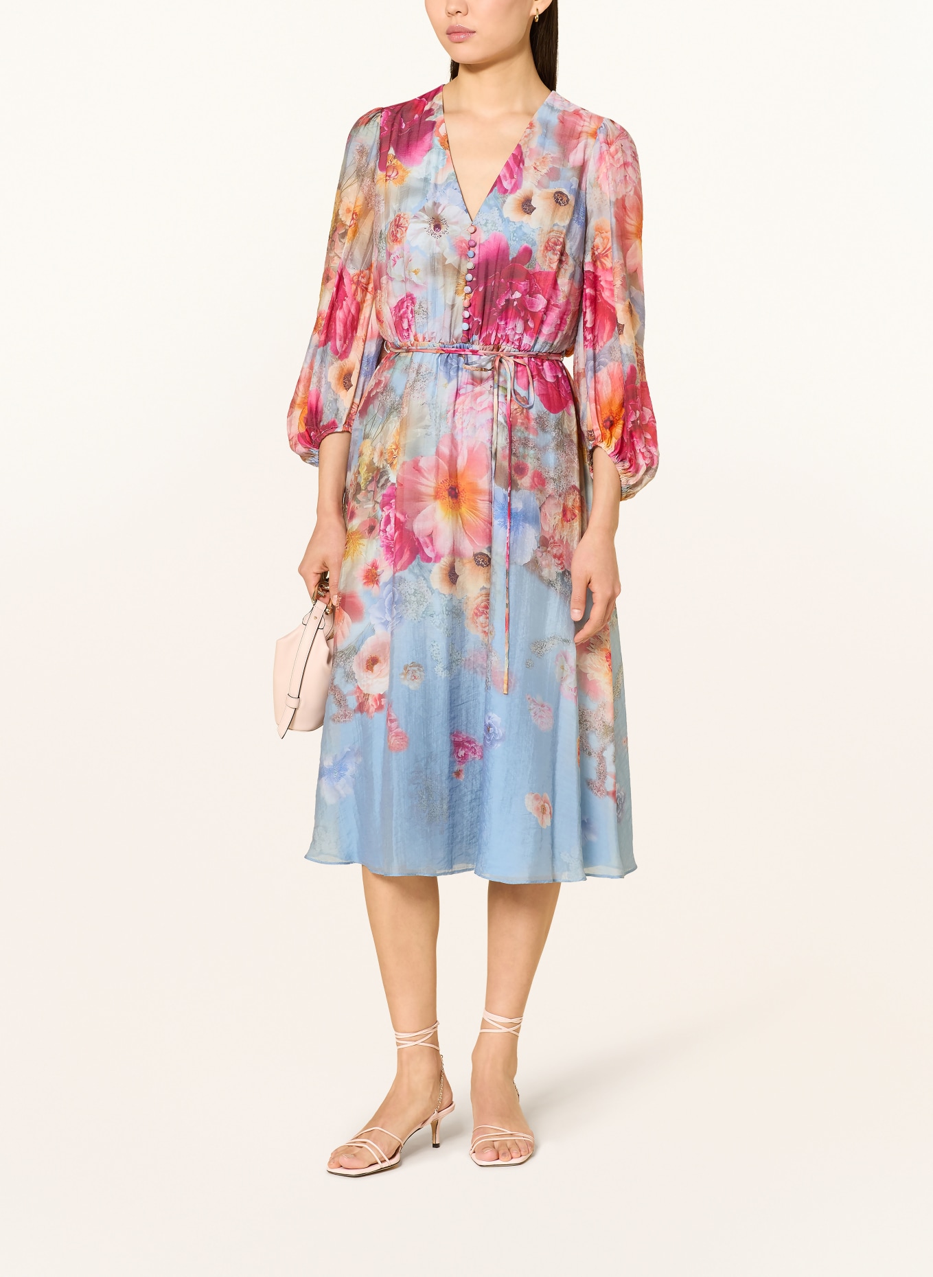 V by Vera Mont Kleid: HELLBLAU / PINK / ORANGE