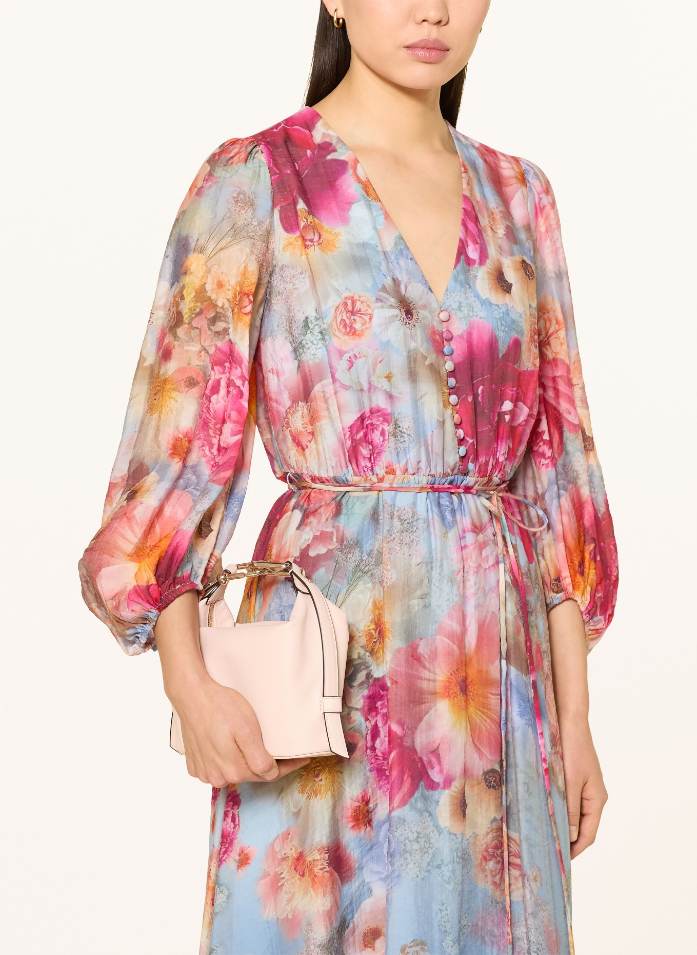 V by Vera Mont Kleid: HELLBLAU / PINK / ORANGE