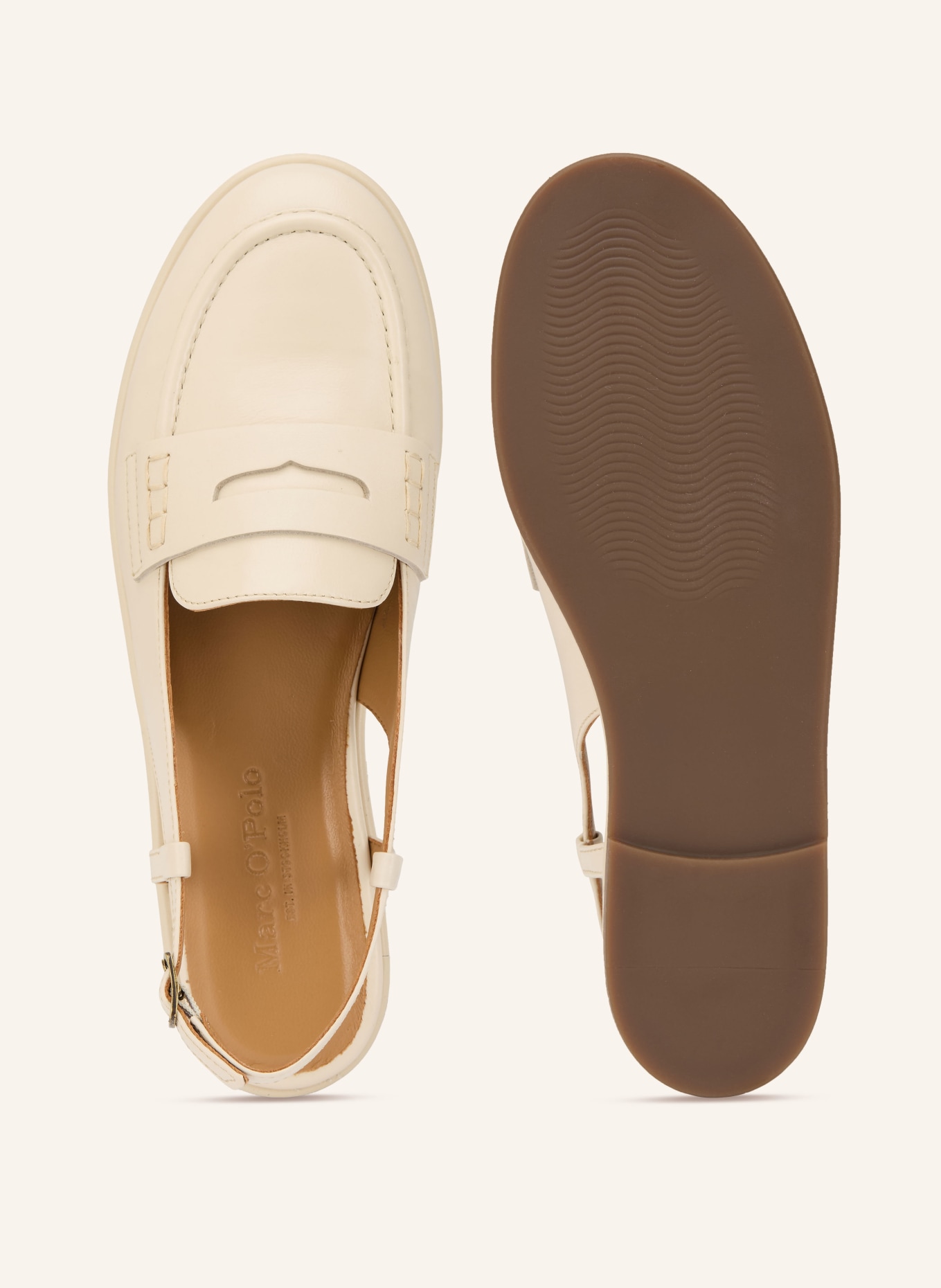 Marc O'Polo sling loafer: LIGHT BROWN
