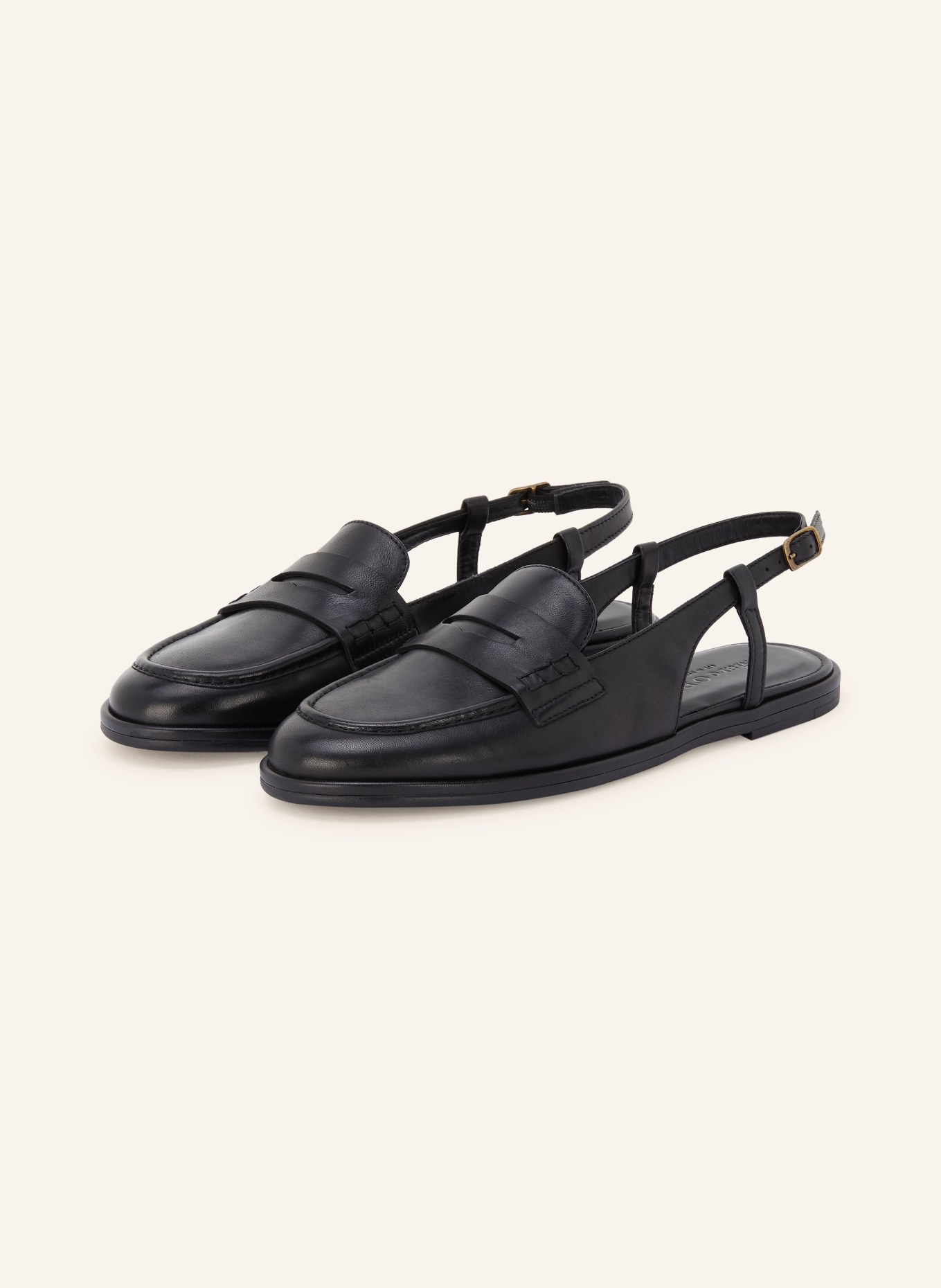 Marc O'Polo sling loafer: BLACK