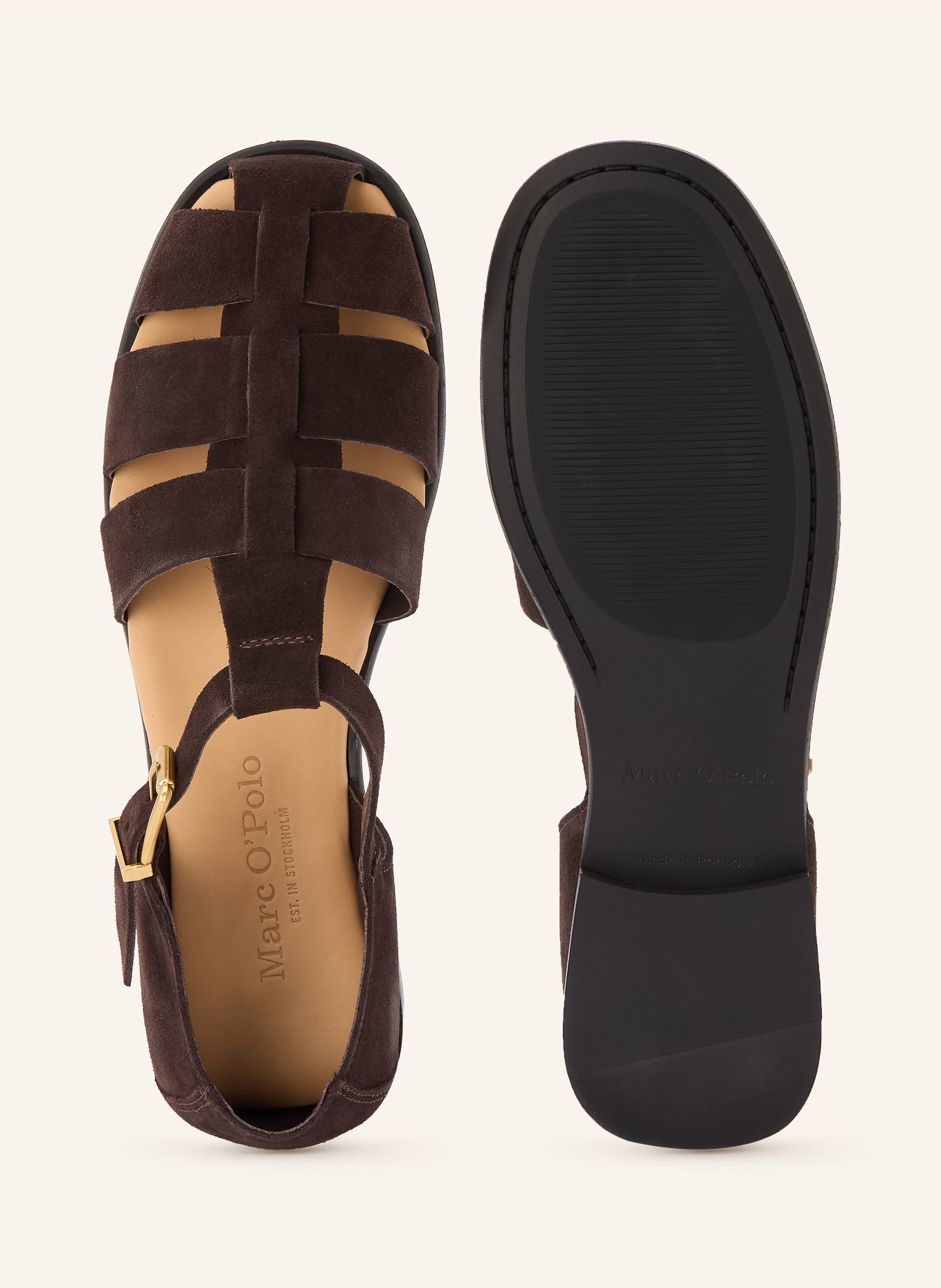 Marc O'Polo sandály: TMAVĚ HNĚDÁ