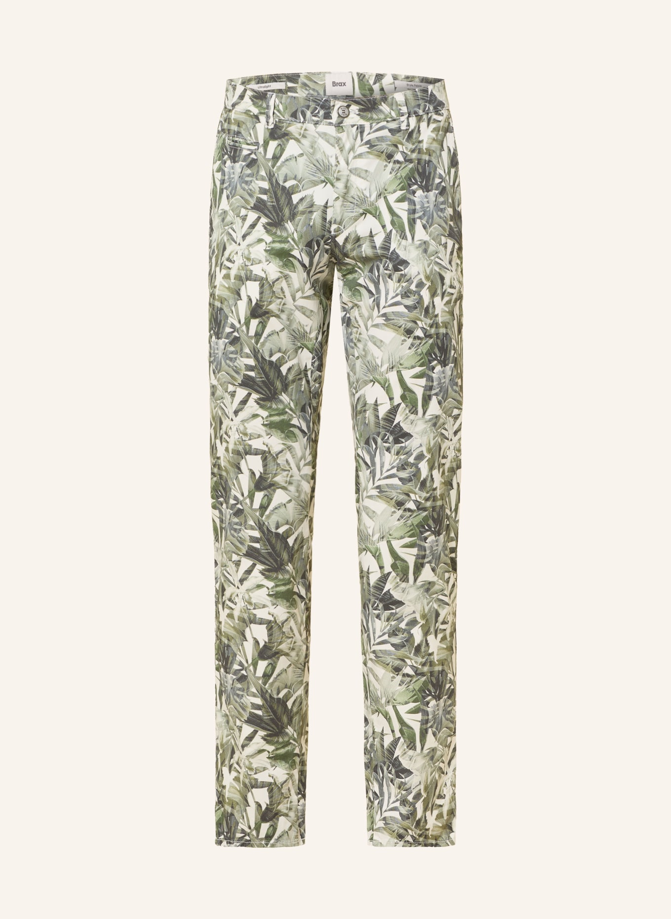 BRAX Chino FABIO Modern Fit: ZELENÁ / REŽNÁ / TMAVĚ ZELENÁ