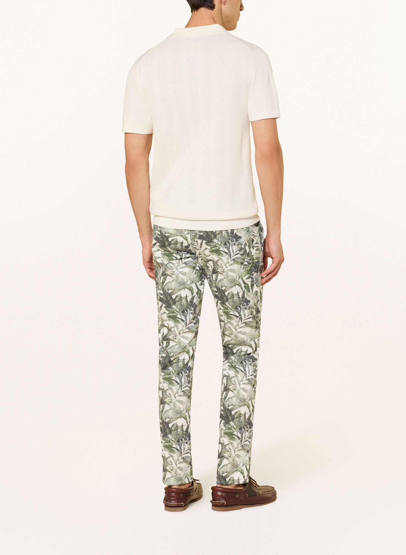 BRAX Chino FABIO Modern Fit: ZELENÁ / REŽNÁ / TMAVĚ ZELENÁ