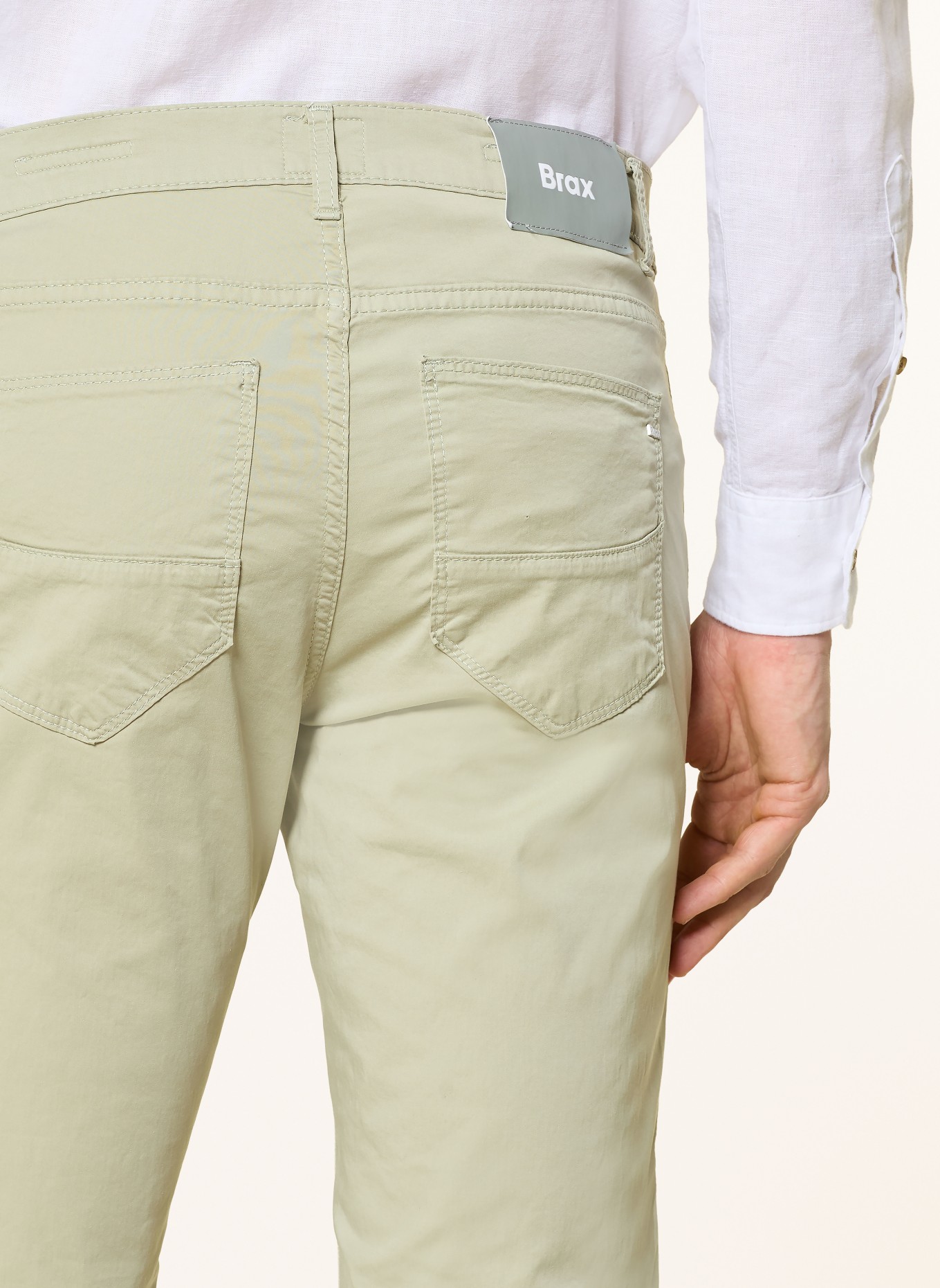 BRAX Kalhoty CADIZ Slim Fit: SVĚTLE ZELENÁ