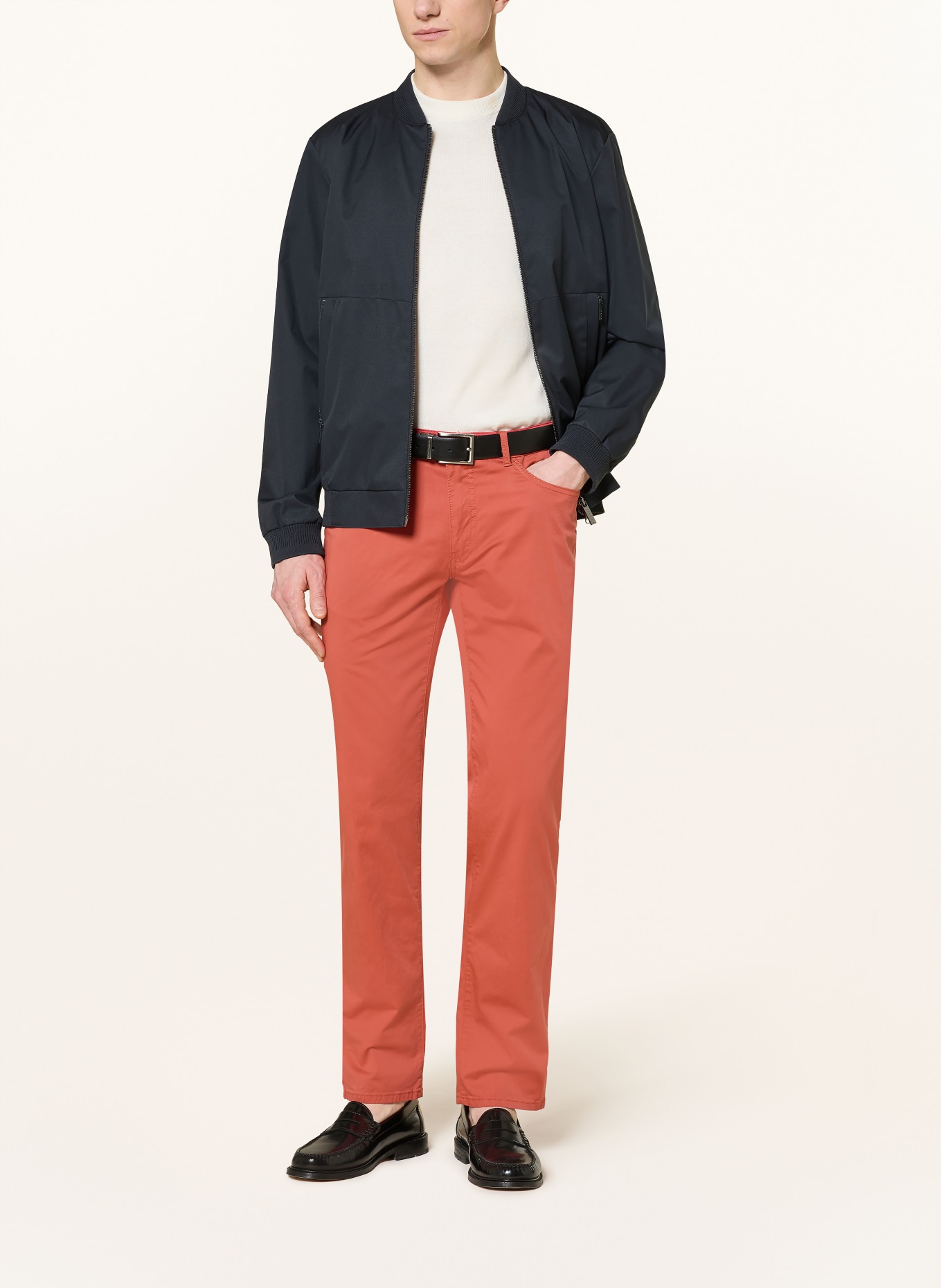 BRAX Kalhoty CADIZ Slim Fit: ČERVENÁ