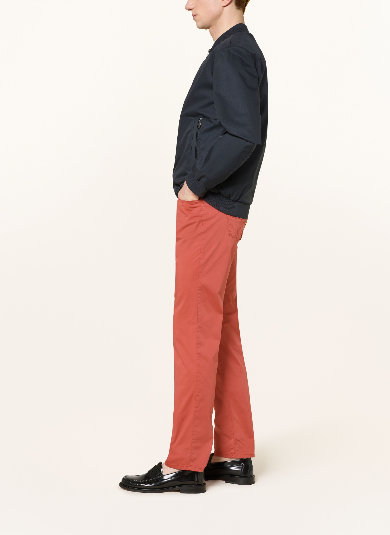 BRAX Kalhoty CADIZ Slim Fit: ČERVENÁ