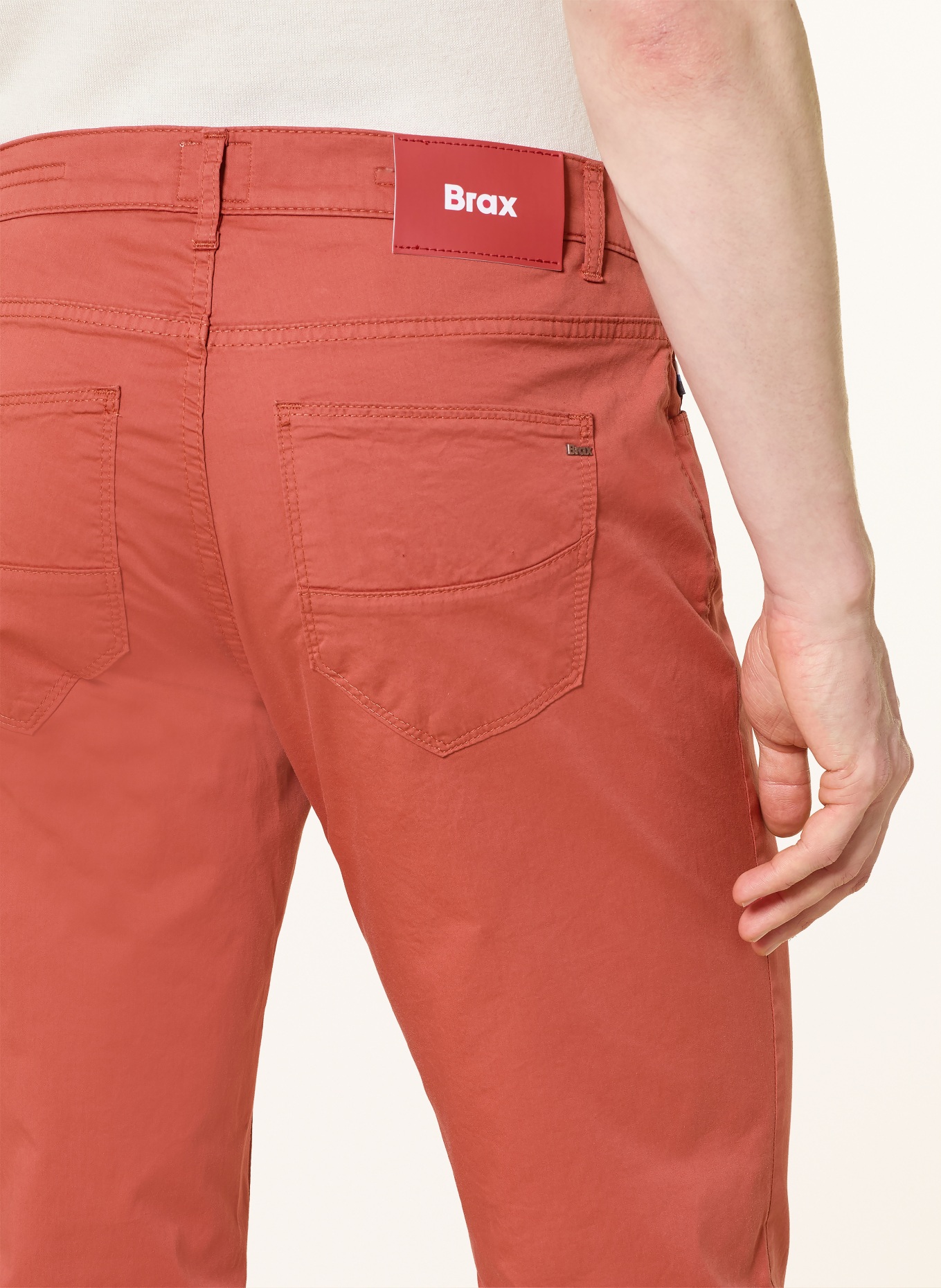 BRAX Kalhoty CADIZ Slim Fit: ČERVENÁ