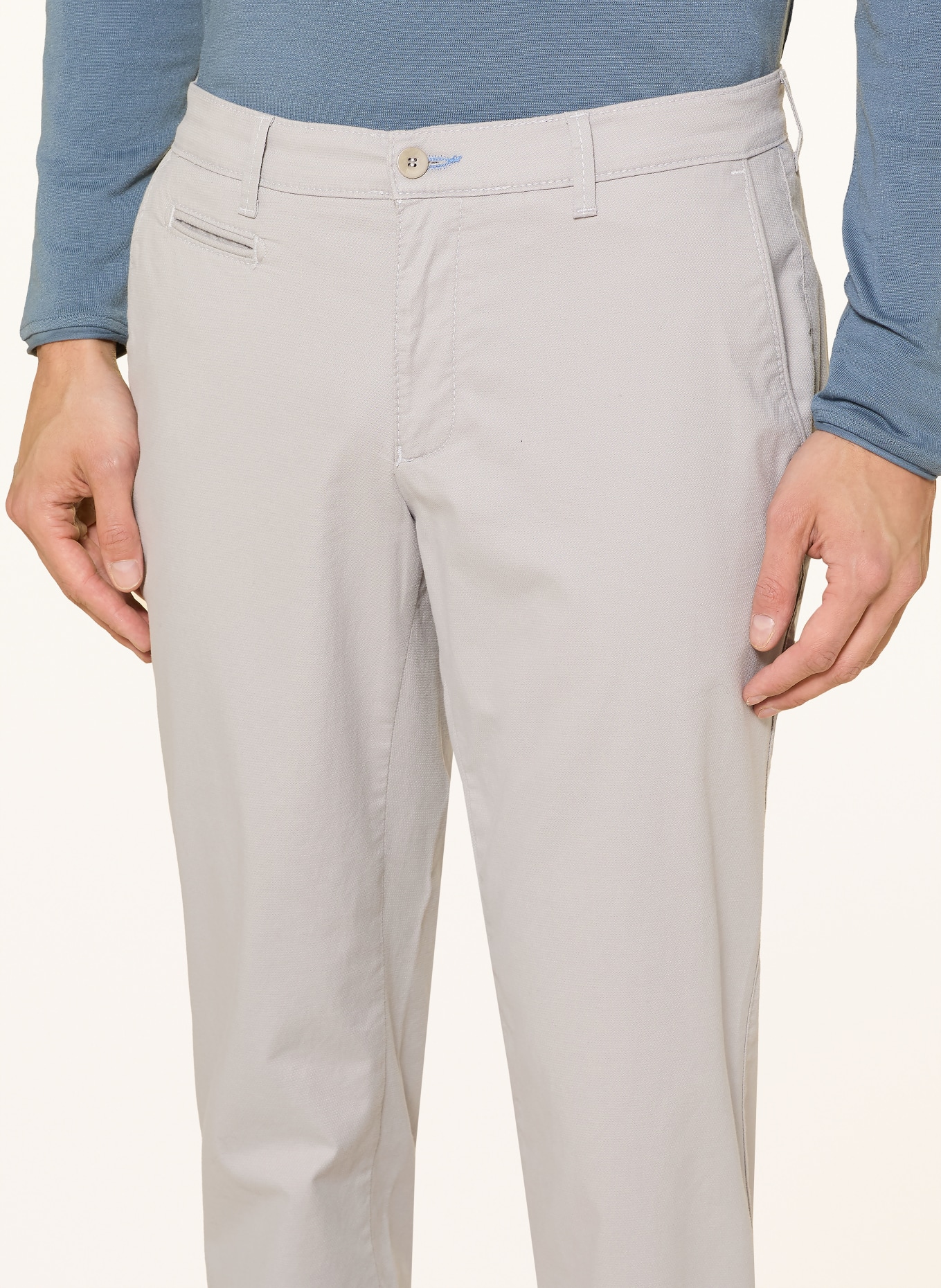 BRAX Pantalon chino piqué FABIO coupe moderne: 07 PLATIN