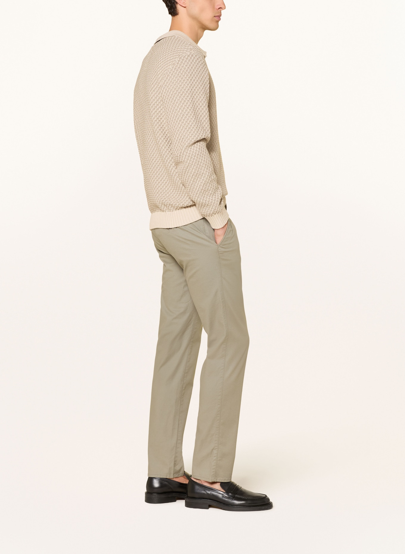 BRAX FABIO Modern Fit Piqué Chino: 37 jungle