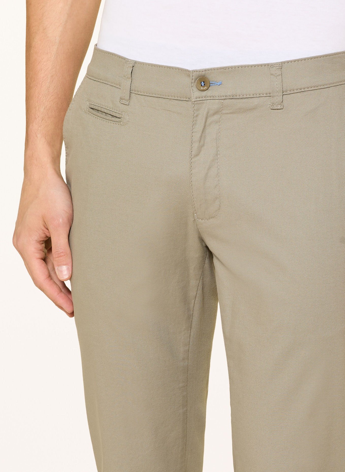 BRAX FABIO Modern Fit Piqué Chino: 37 jungle