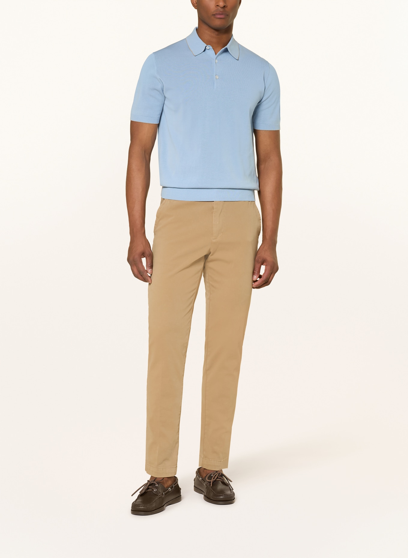 van Laack Strick-Poloshirt VL-SANDRO-SBF: HELLBLAU