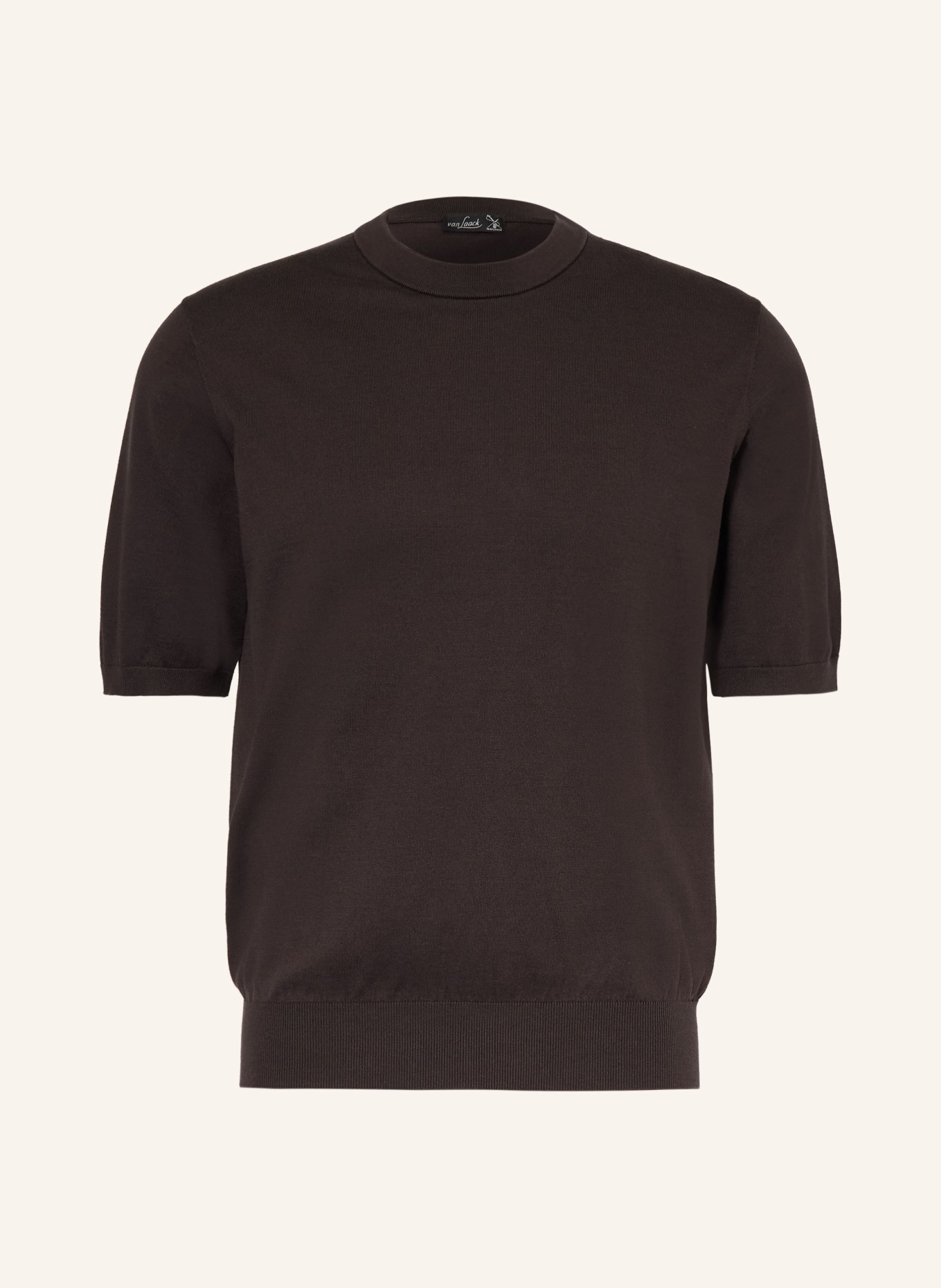 van Laack Strickshirt VL-SINDINO-XX: DUNKELBRAUN